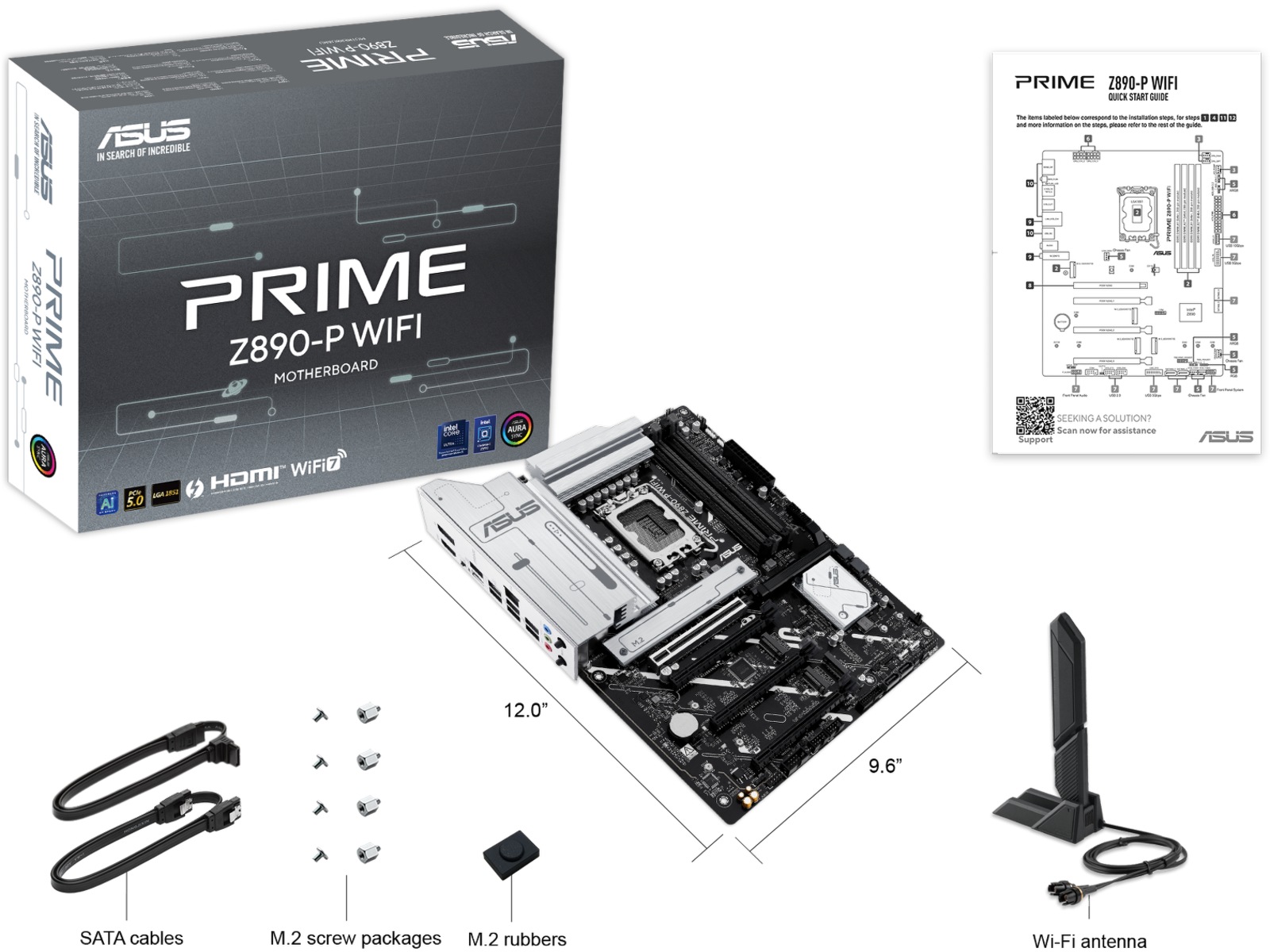 Asus Prime Z890-P WIFI Hovedkort Intel Socket