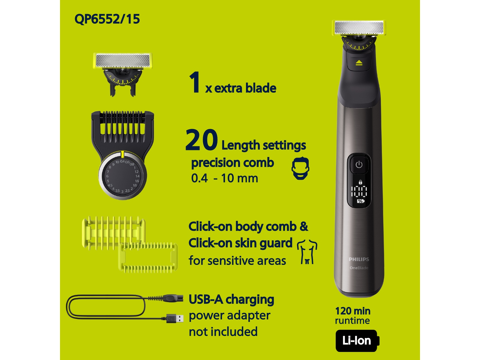 Philips OneBlade Pro QP6552/15 Face & Body Barbermaskiner