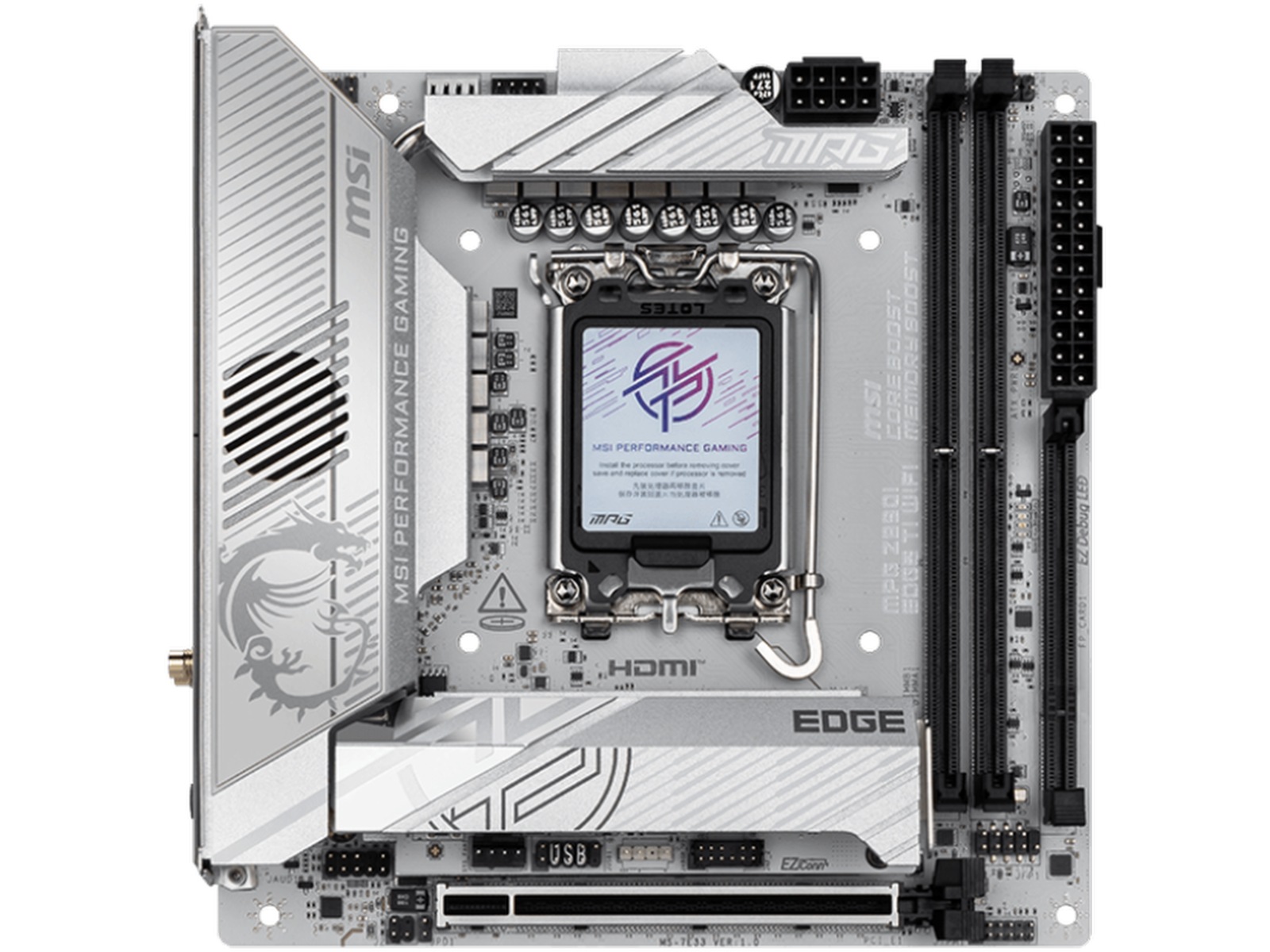 MSI MPG Z890I EDGE TI WIFI Hovedkort Intel Socket
