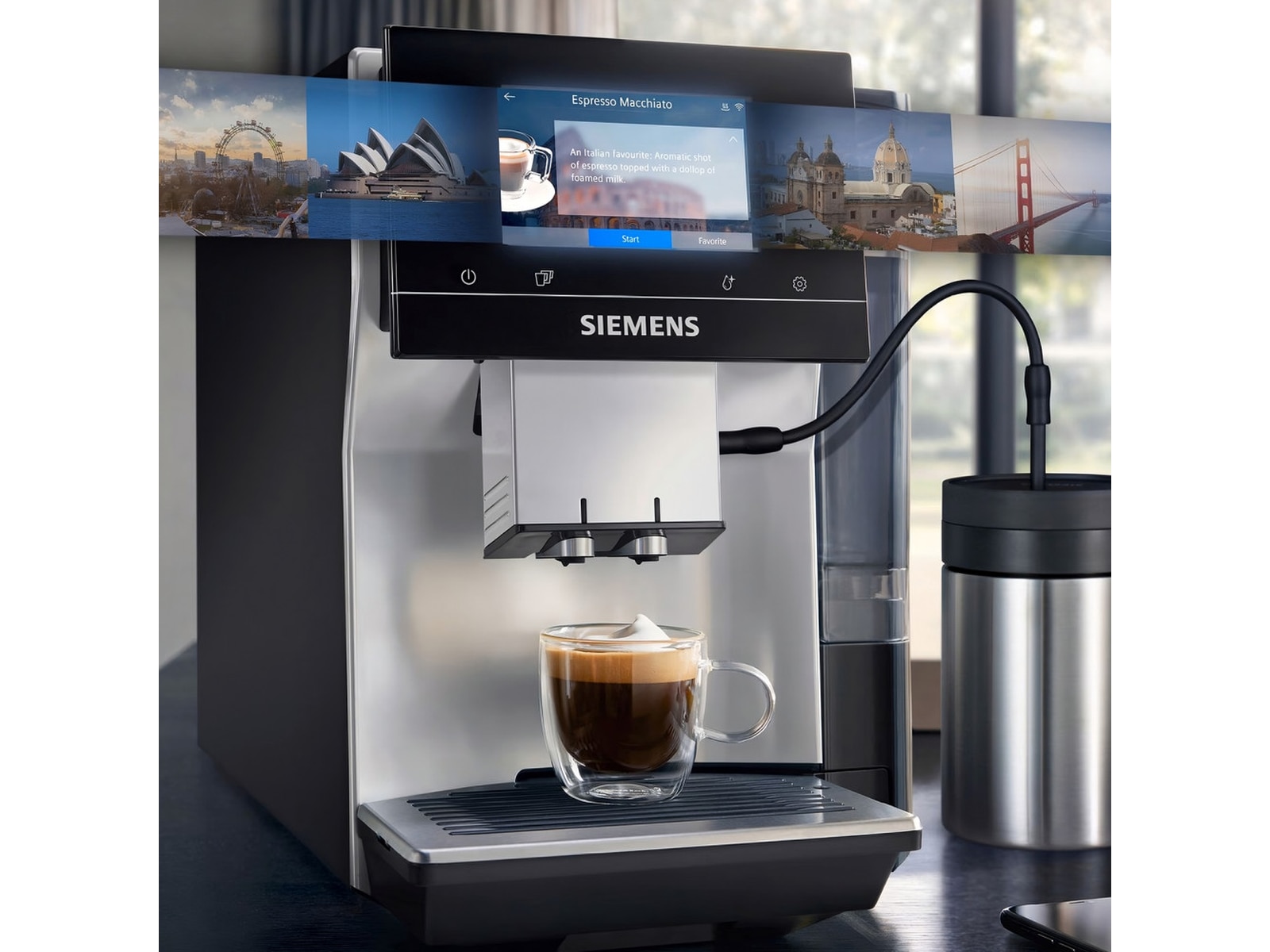 Siemens EQ700 classic Automatisk Kaffemaskin (inox/sølv) Espressomaskiner