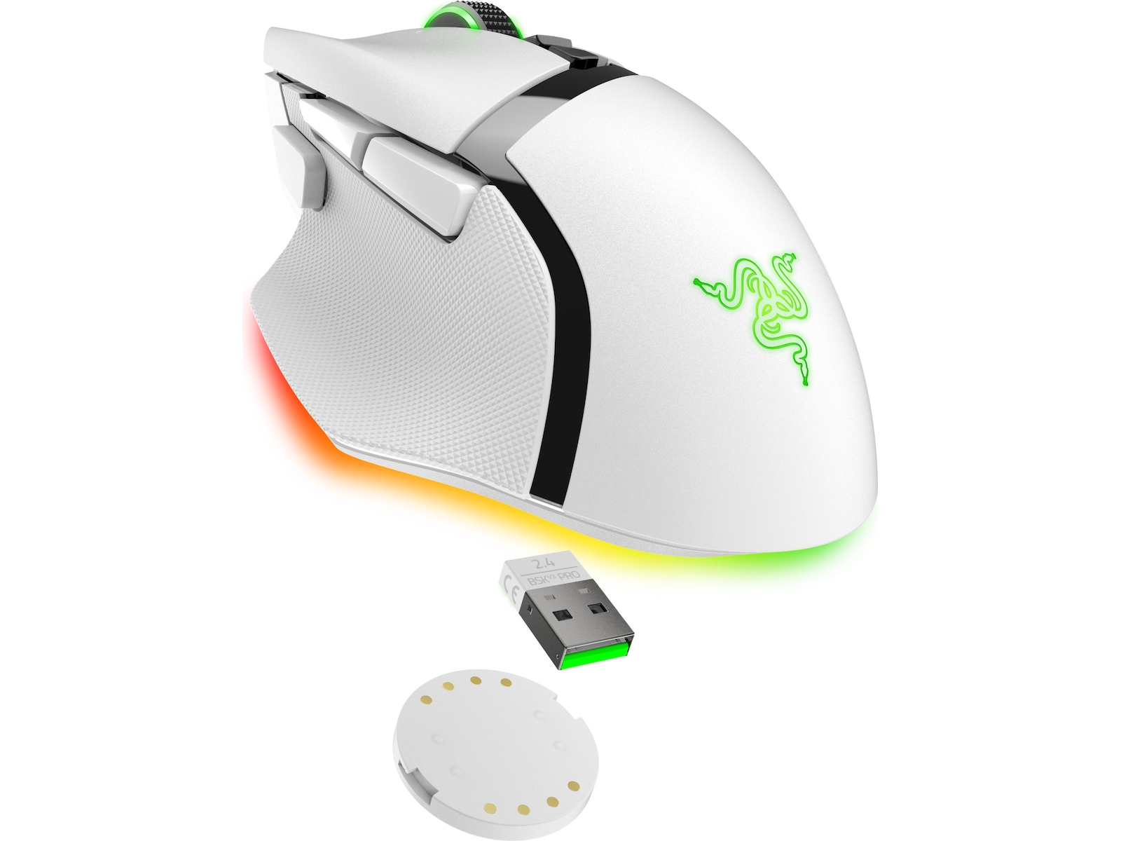 Razer Basilisk V3 PRO 35K trådløs ergonomisk gamingmus (hvit) Gamingmus