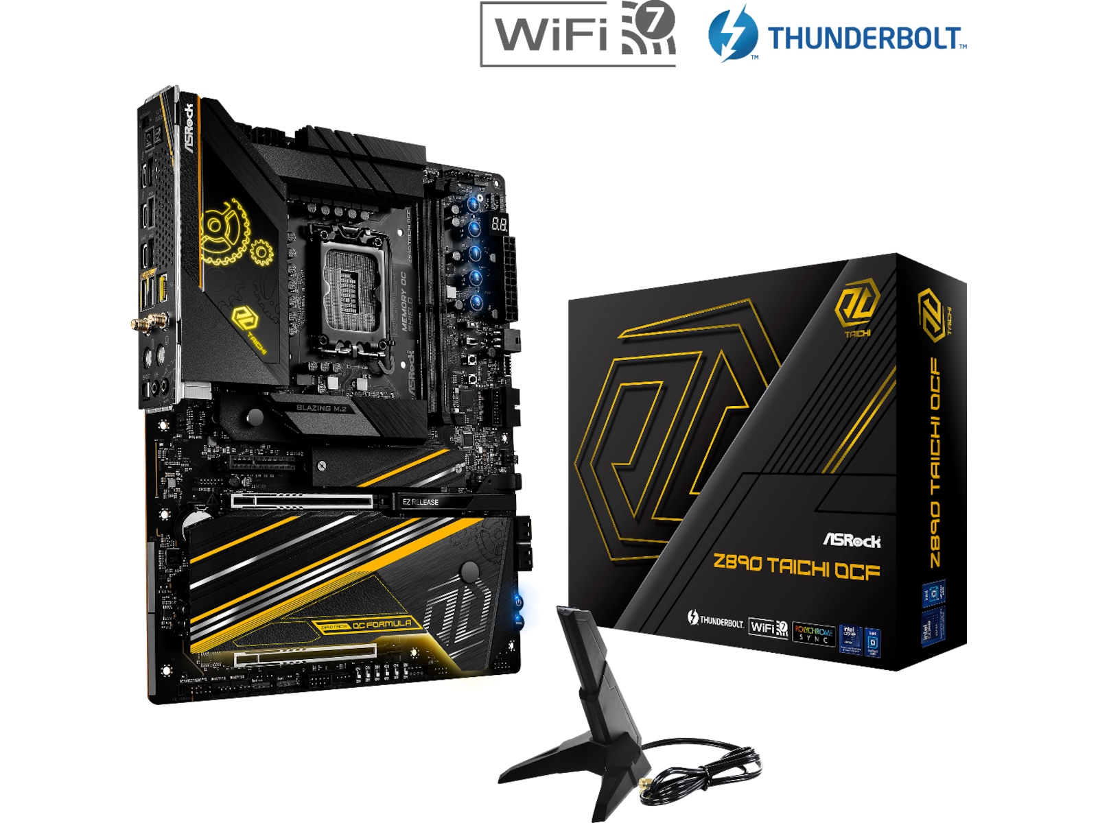 ASRock Z890 TAICHI OCF Hovedkort LGA 1851, ATX, DDR5, 1 x PCI-Express 5.0, 5x M.2
