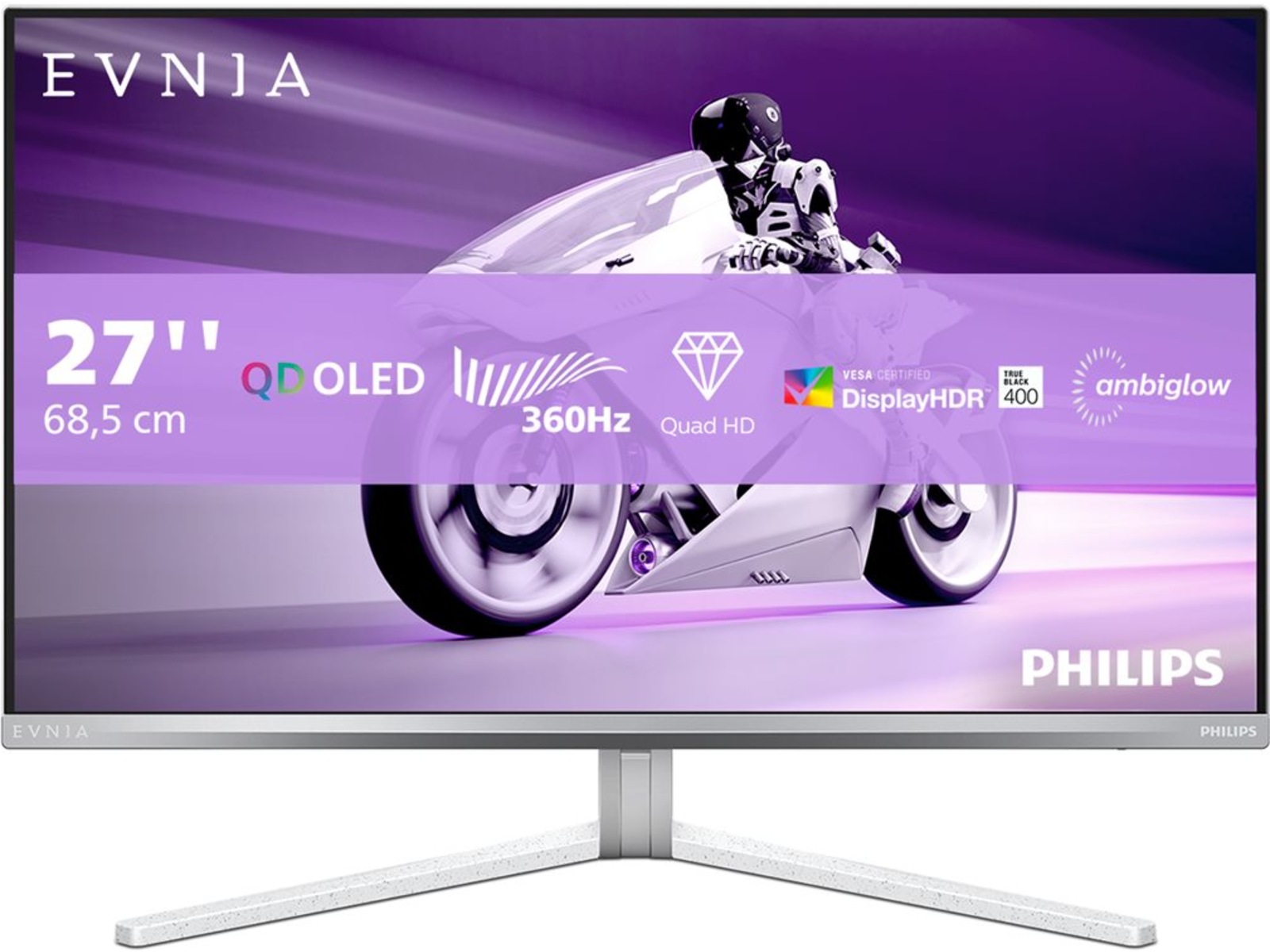 Philips 27" gamingskjerm 27M2N8500/00 2560x1440 QD-OLED, 360hz, 0.03ms, 1.5m:1, HDRTrueBlack400, 2xHDMI/DP
