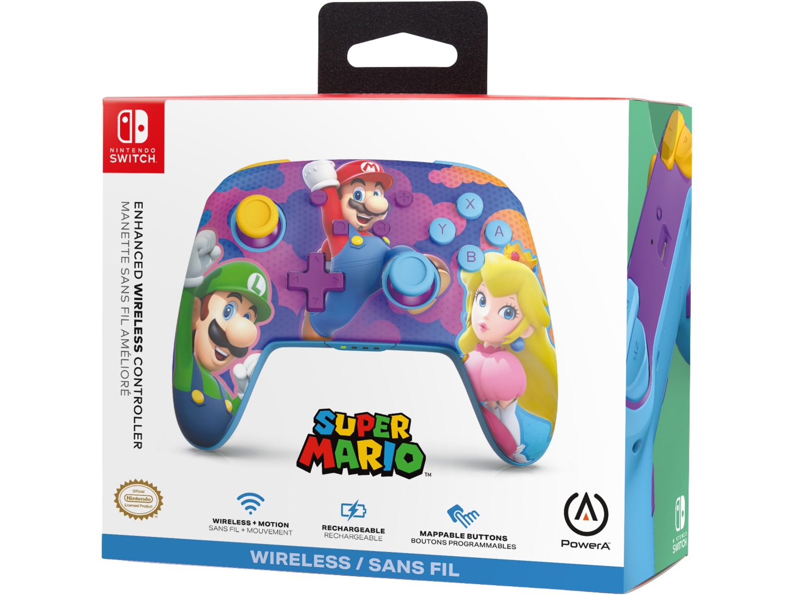 PowerA Enhanced Wireless kontroller Color Splash Heroes Tilbehør til spillkonsoller
