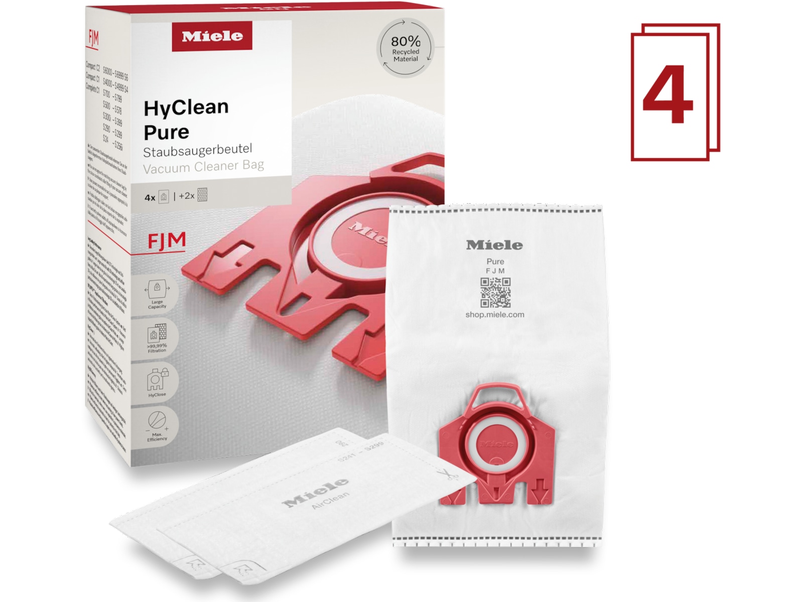 Miele Støvsugerpose HyClean Pure FJM Tilbehør til støvsugere & rengjøring