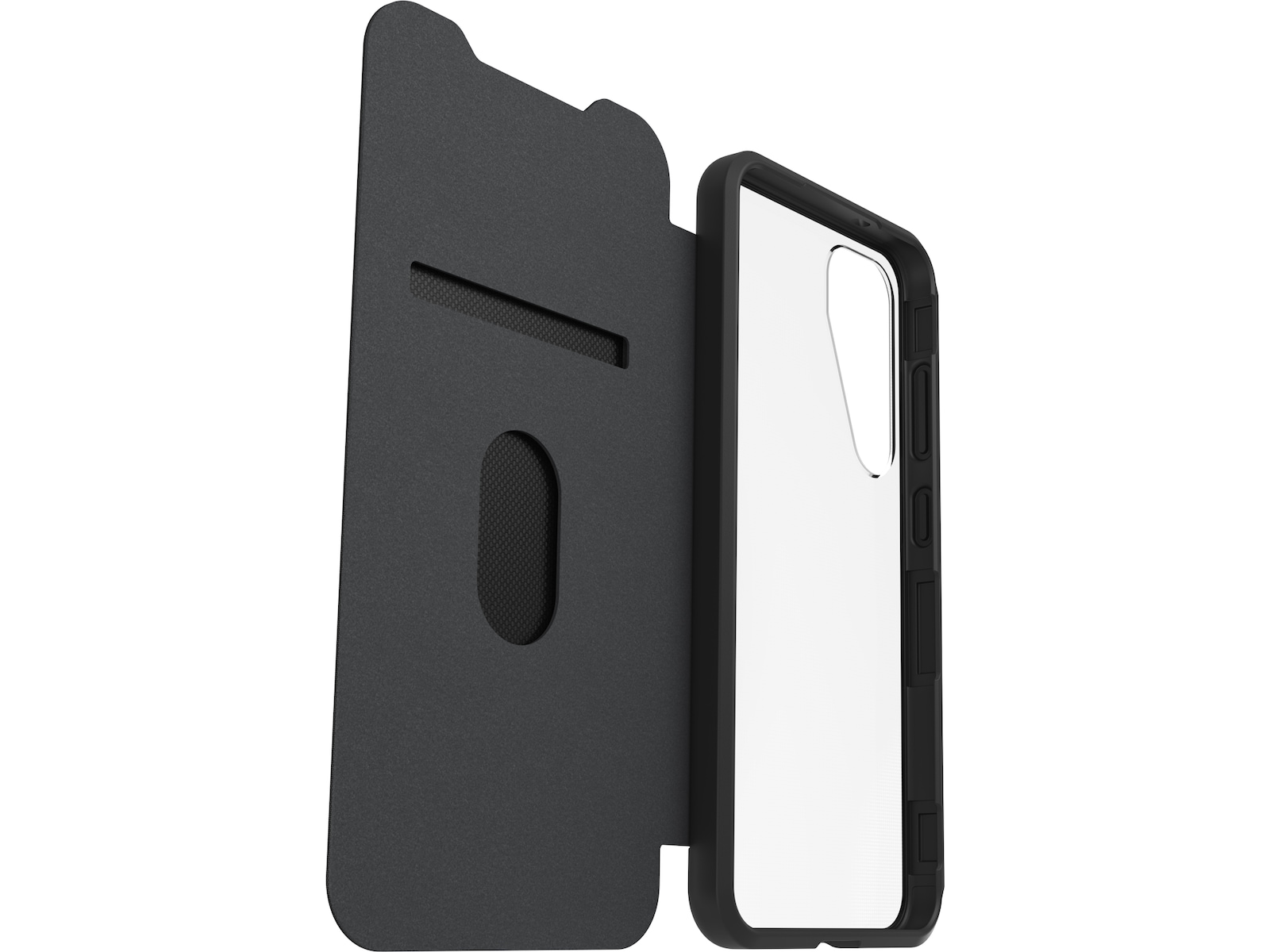 OtterBox Galaxy S25+ React Folio (gjennomsiktig/sort) Mobildeksel