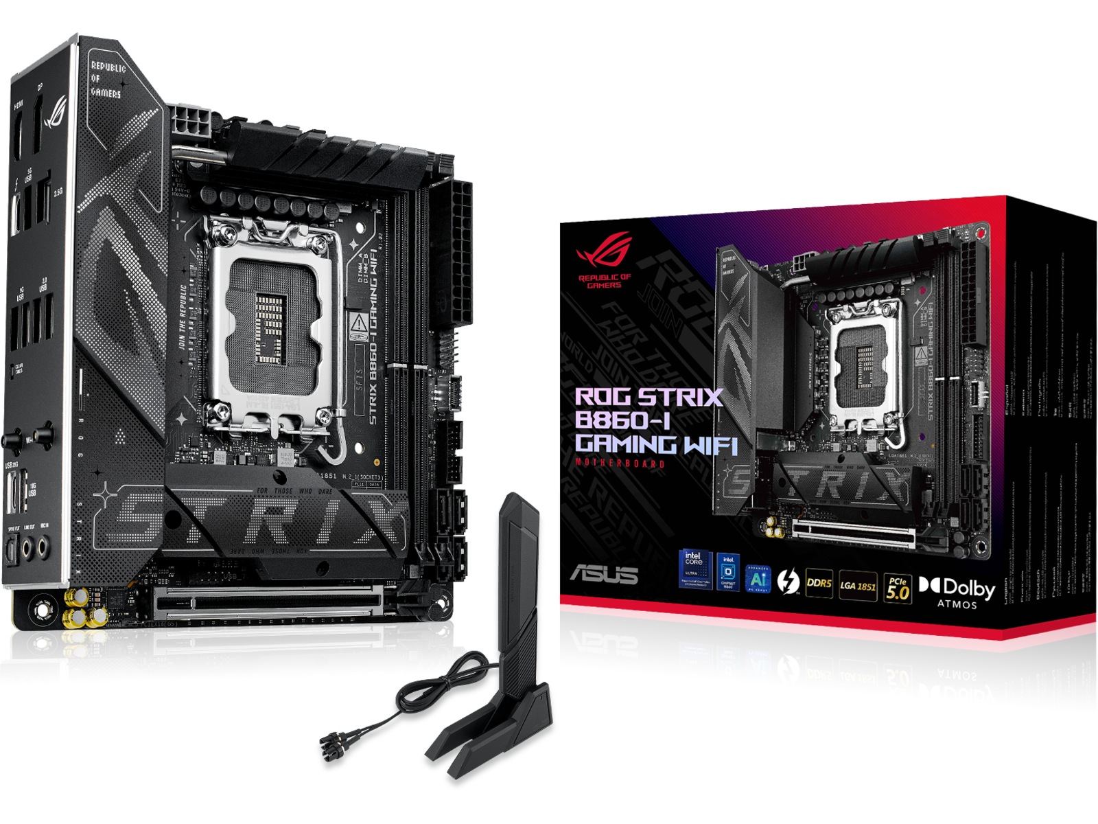 ASUS ROG STRIX B860-I GAMING WIFI Hovedkort Intel Socket