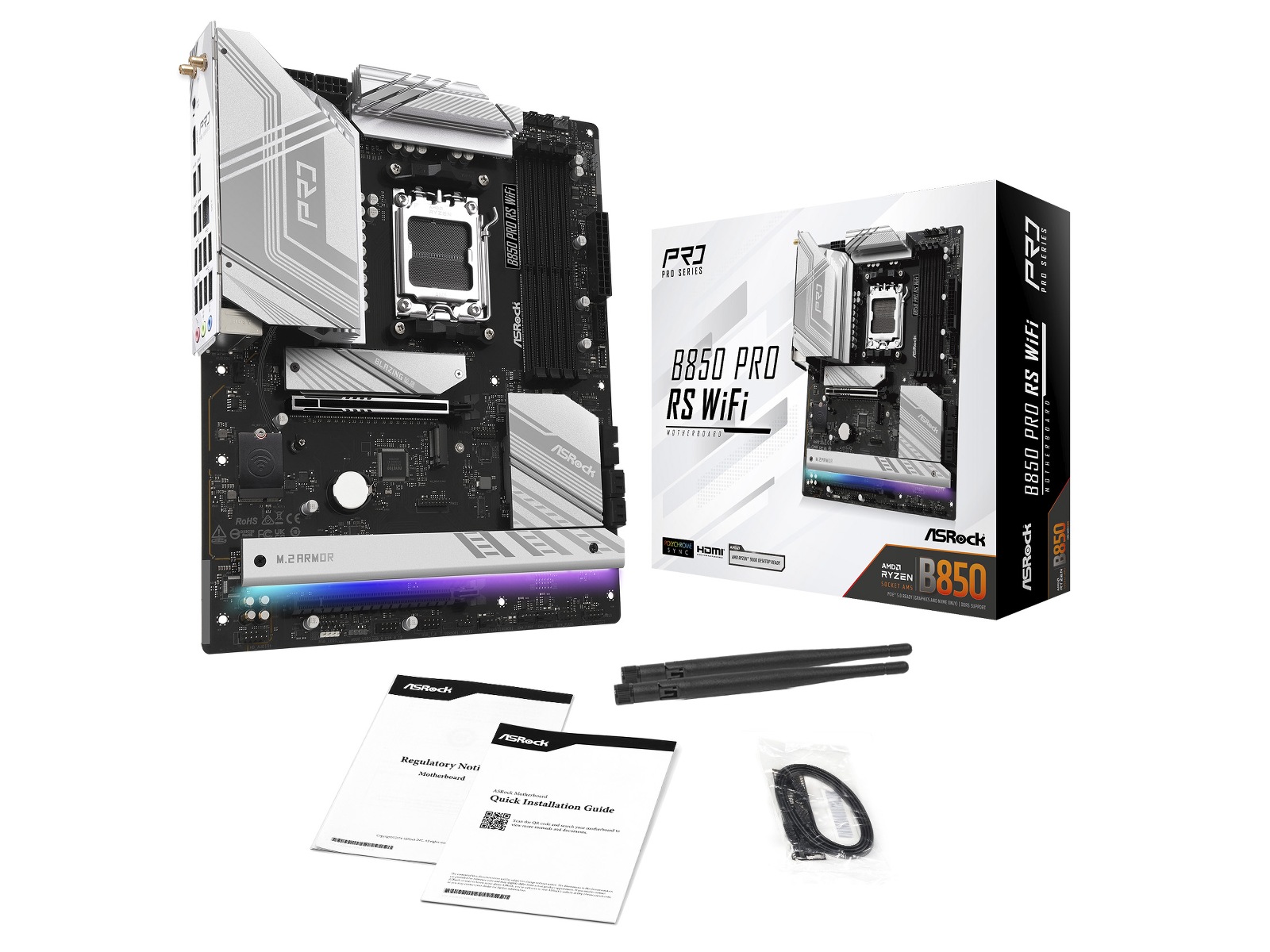 ASRock B850 Pro RS WiFi Hovedkort AMD Socket