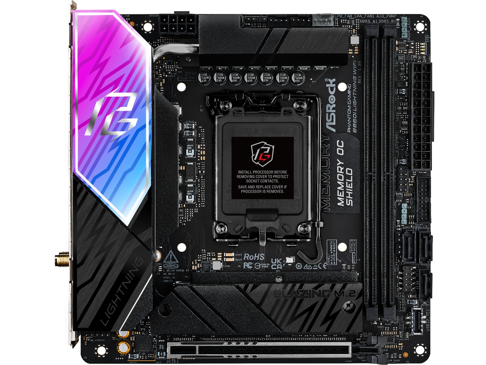 ASRock B860I Lightning WiFi Hovedkort Intel Socket