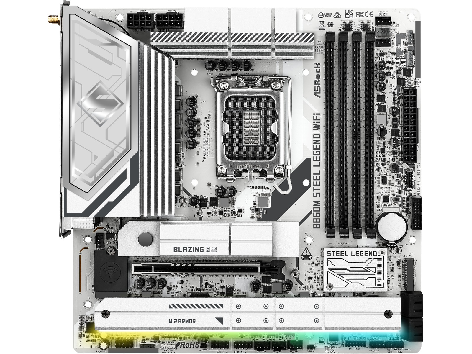 ASRock B860M Steel Legend WiFi Hovedkort Intel Socket