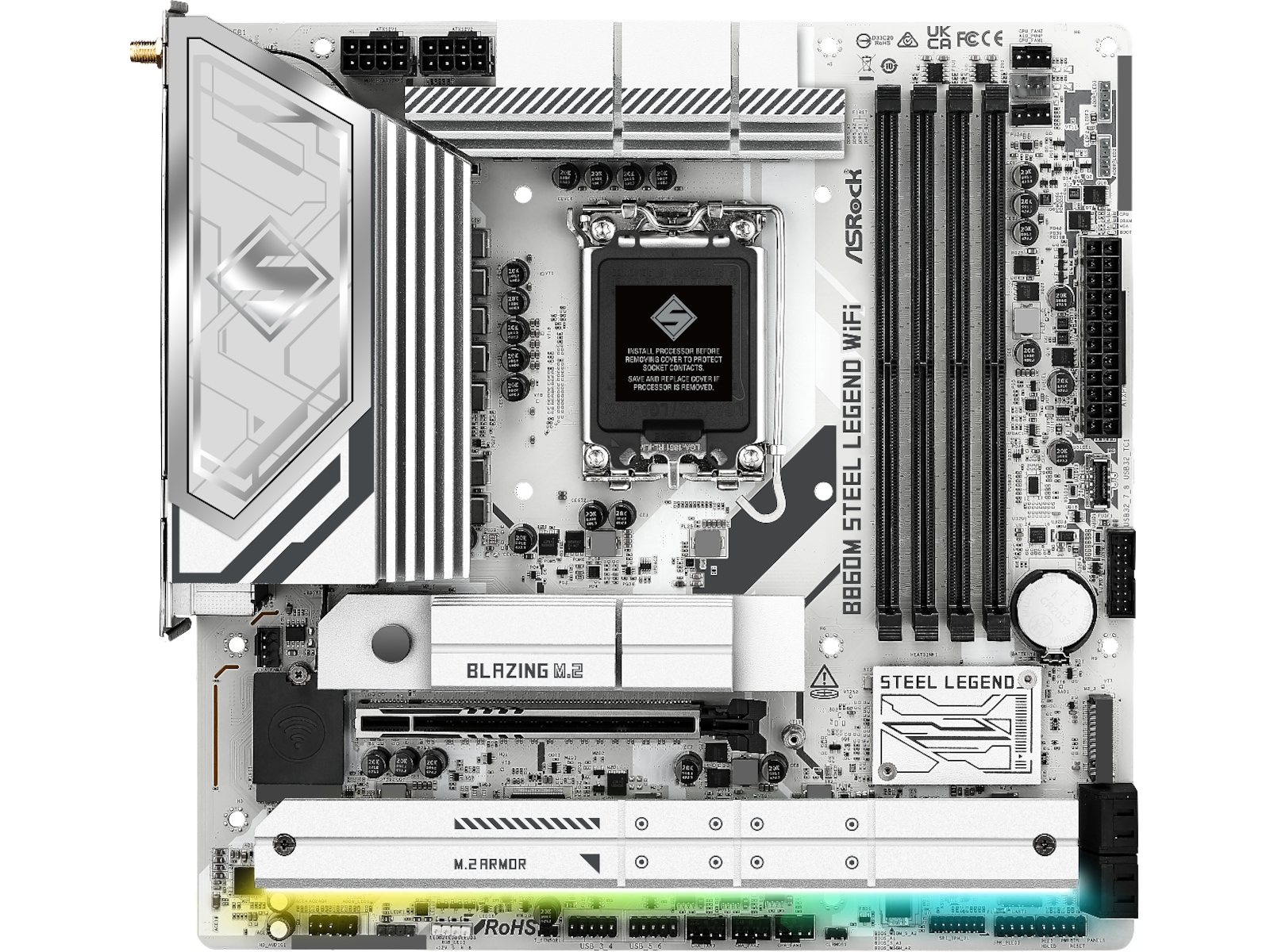 ASRock B860M Steel Legend WiFi Hovedkort Intel Socket