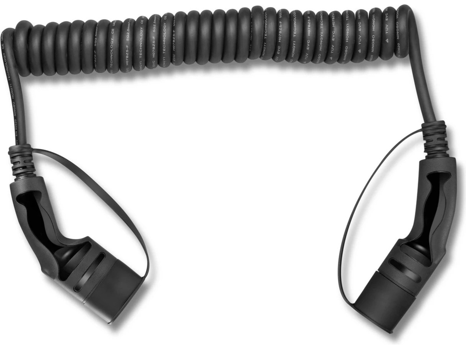 EV-Charge 2500 ladekabel spiral 11 kW 7 m Ladekabler til elbil