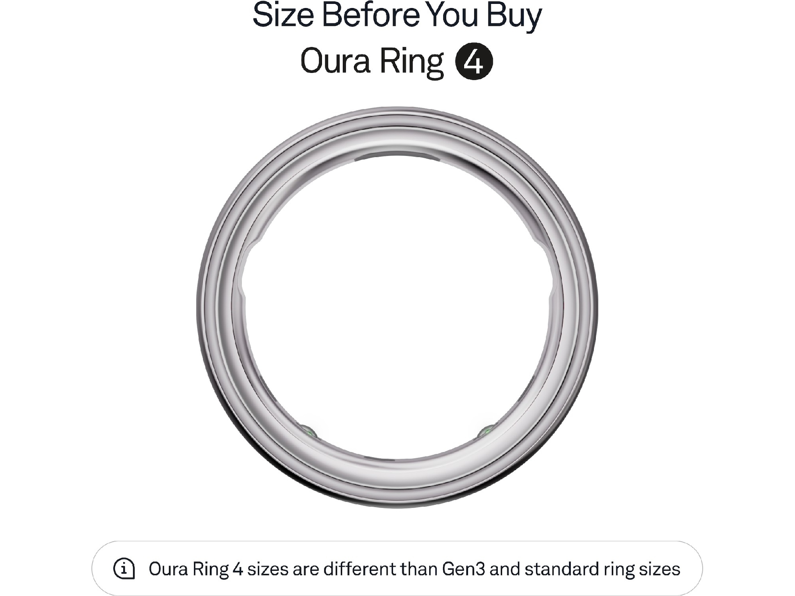 Oura Ring 4 Smart Ring str. 6 (sølv) Smart ring
