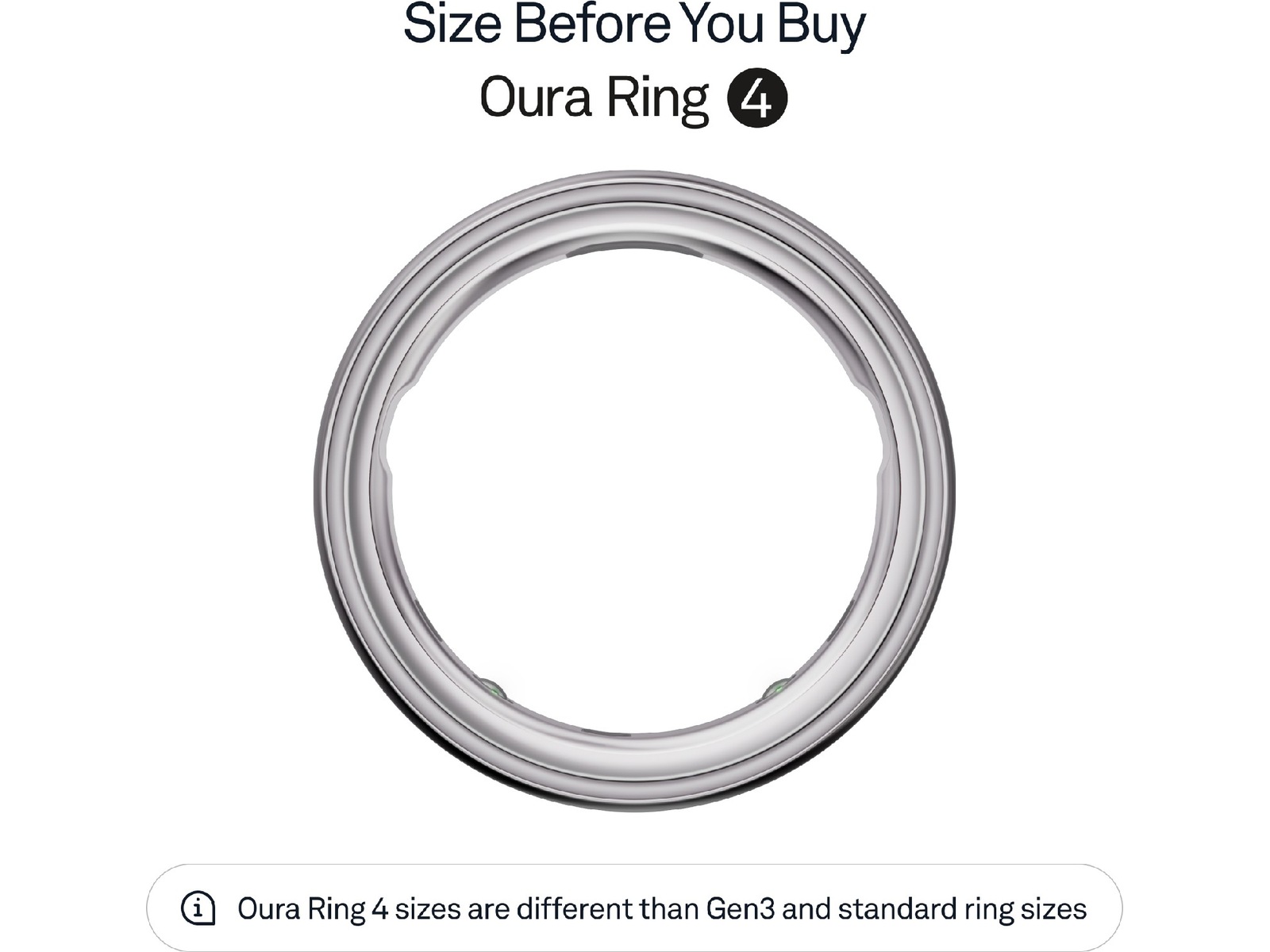 Oura Ring 4 Smart Ring str. 14 (sølv) Smart ring