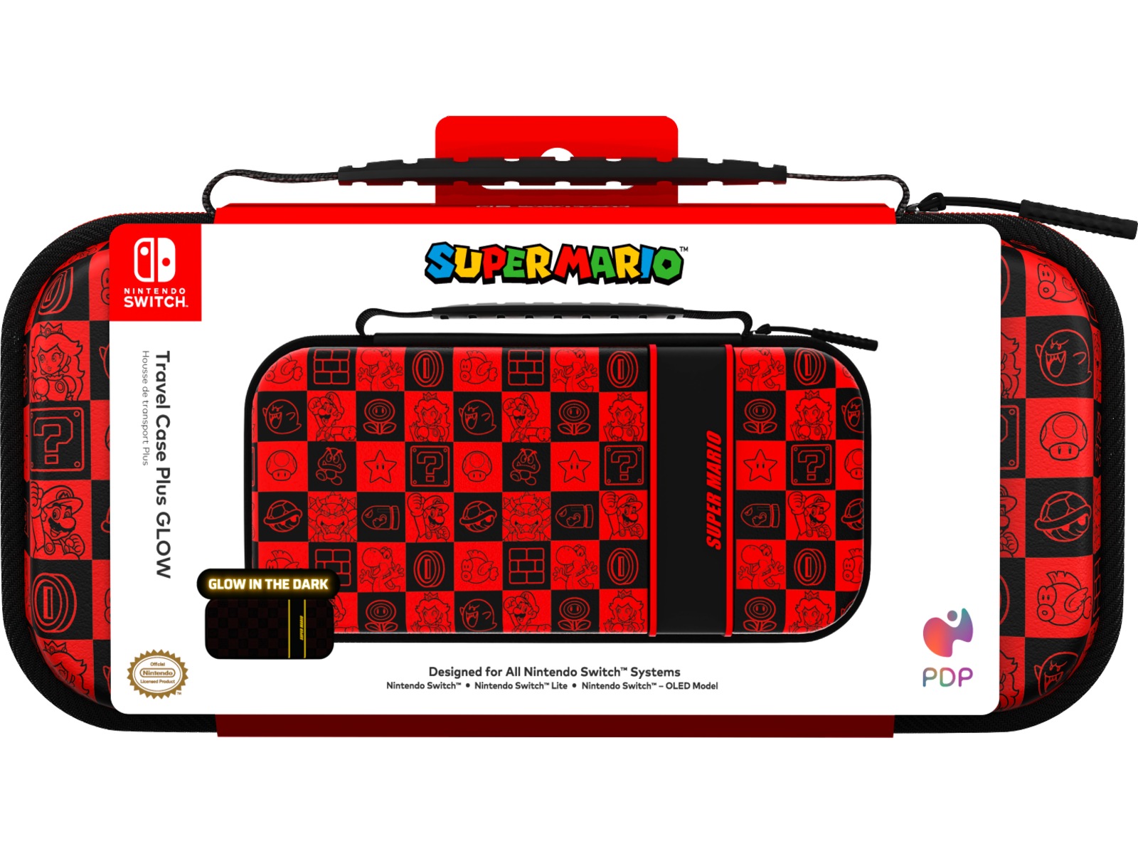 PDP NSW Travel Case Plus GLOW (super icon) Tilbehør til spillkonsoller