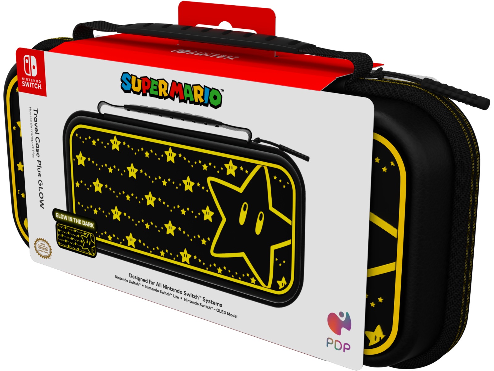 PDP NSW Travel Case Plus GLOW (mario stars) Tilbehør til spillkonsoller