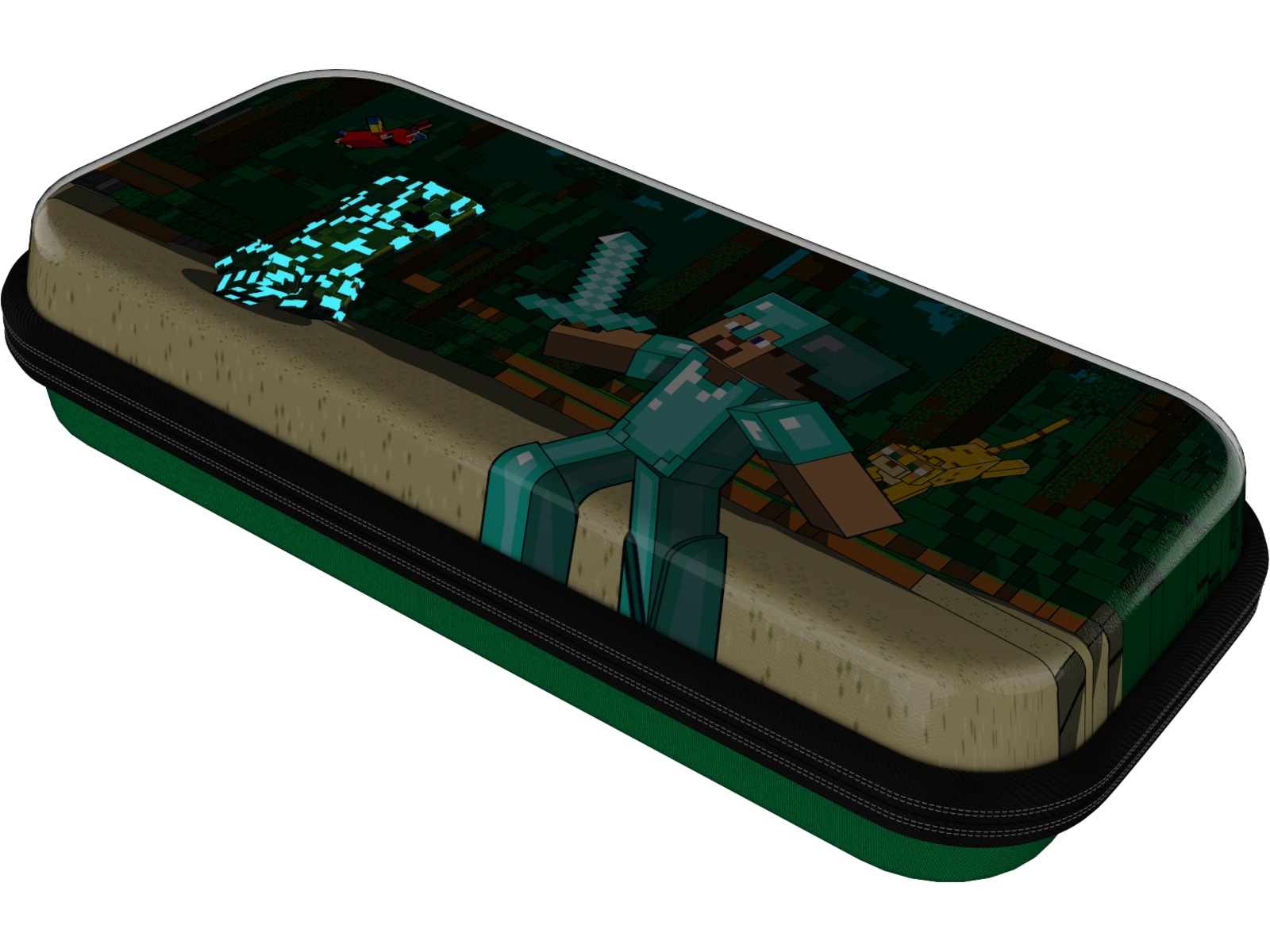 PDP NSW Travel Case Plus GLOW (minecraft forest battle) Tilbehør til spillkonsoller