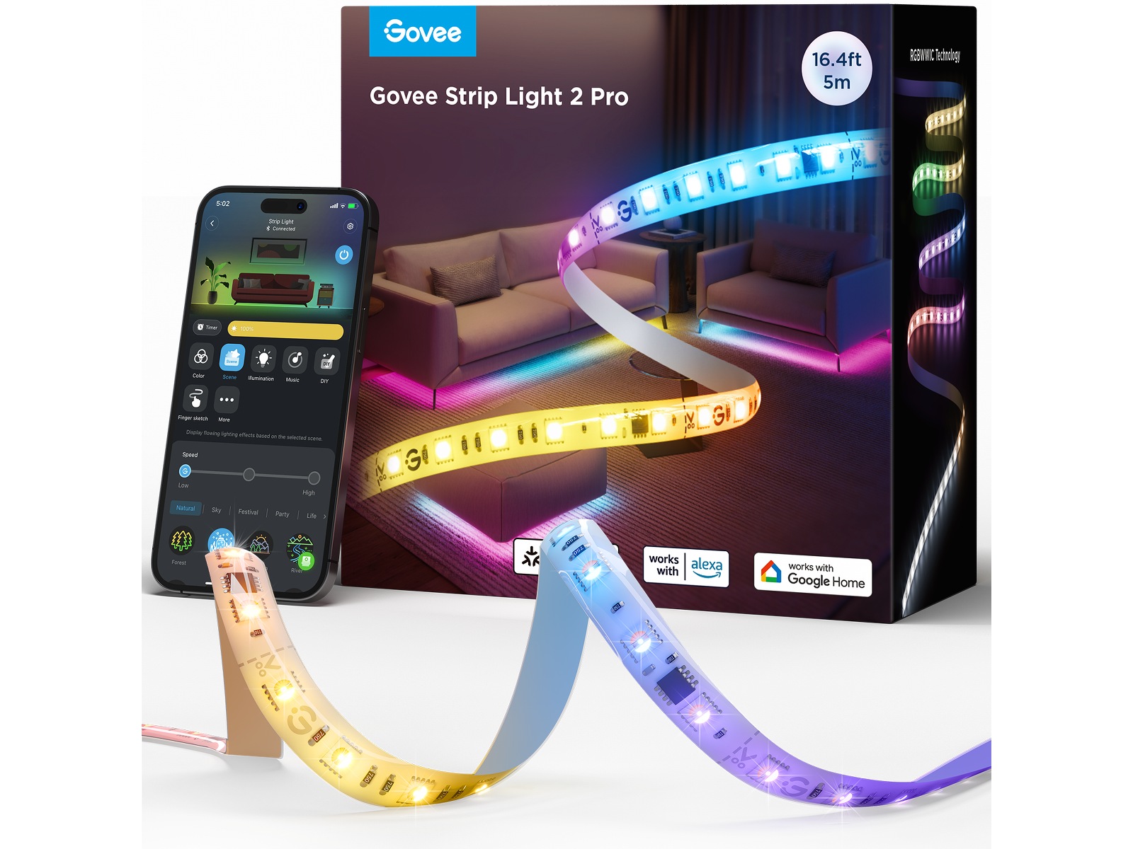 Govee Strip Light 2 Pro 5M Led strips & underholdning