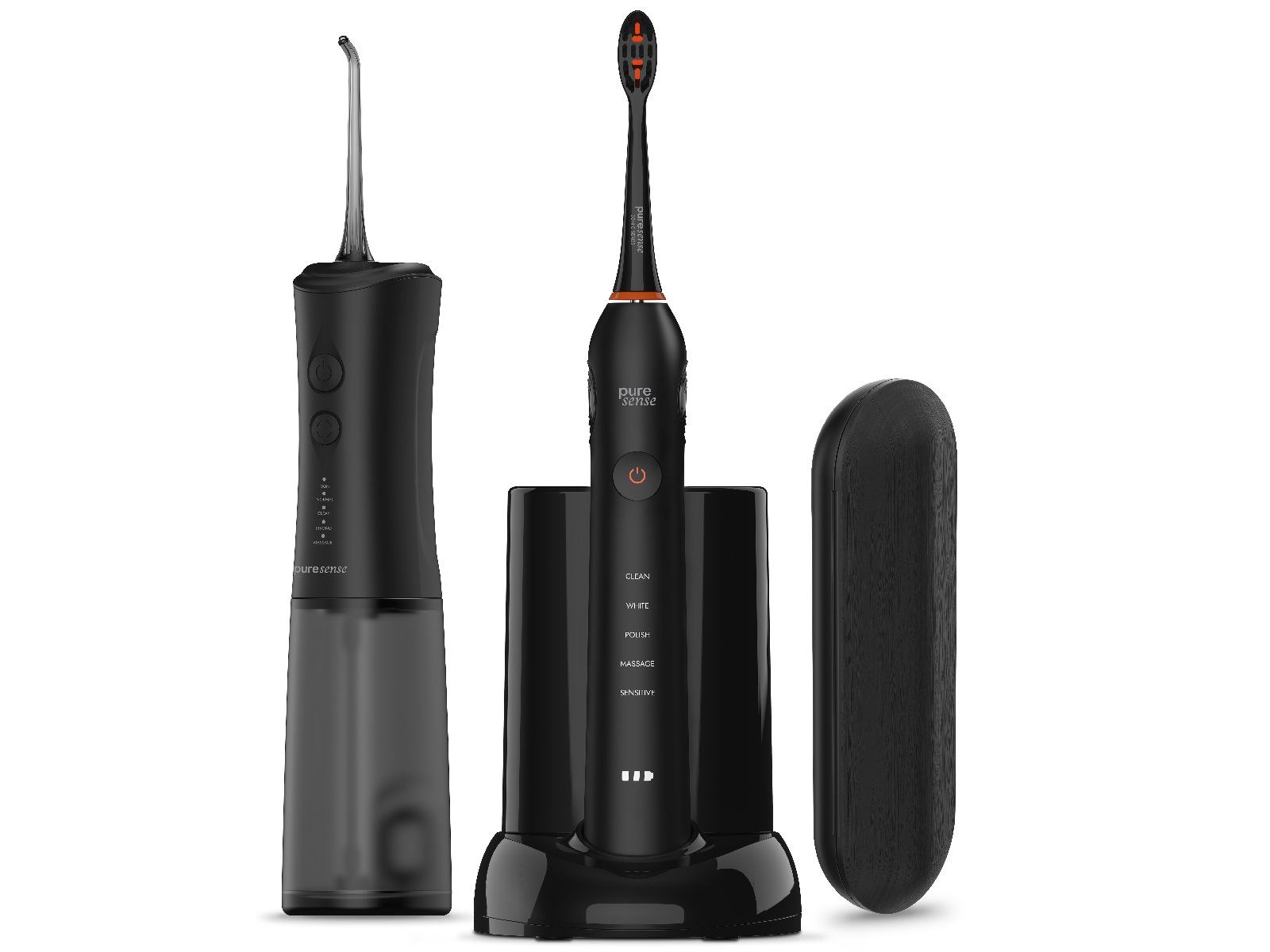 Puresense Dental C Sonic Brilliant Bundle (sort) Elektriske tannbørster