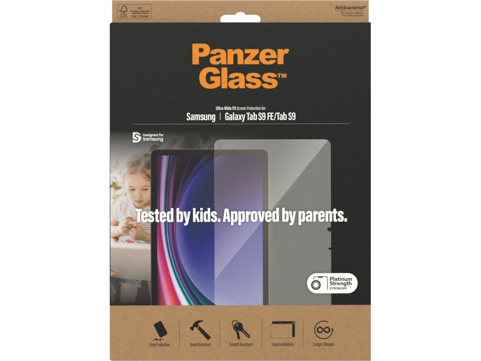 PanzerGlass Galaxy Tab S9 FE / S9 Skjermbeskytter Skjermbeskyttelse nettbrett
