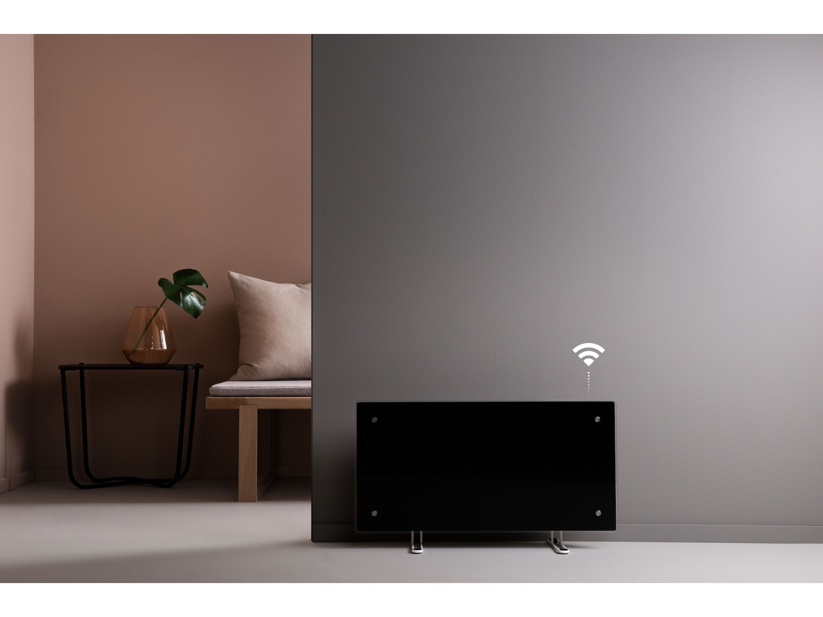 Adax Clea WiFi panelovn glass 1000W (sort) -B-Grade Demo hjem & fritid