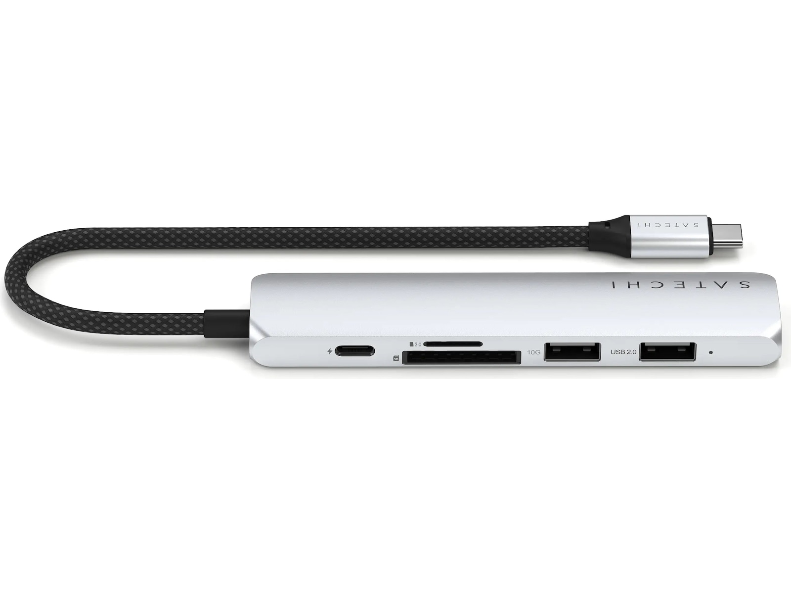 Satechi 6-i-1 Slim Multiport docking (sølv) Dockingstasjon & USB-HUB