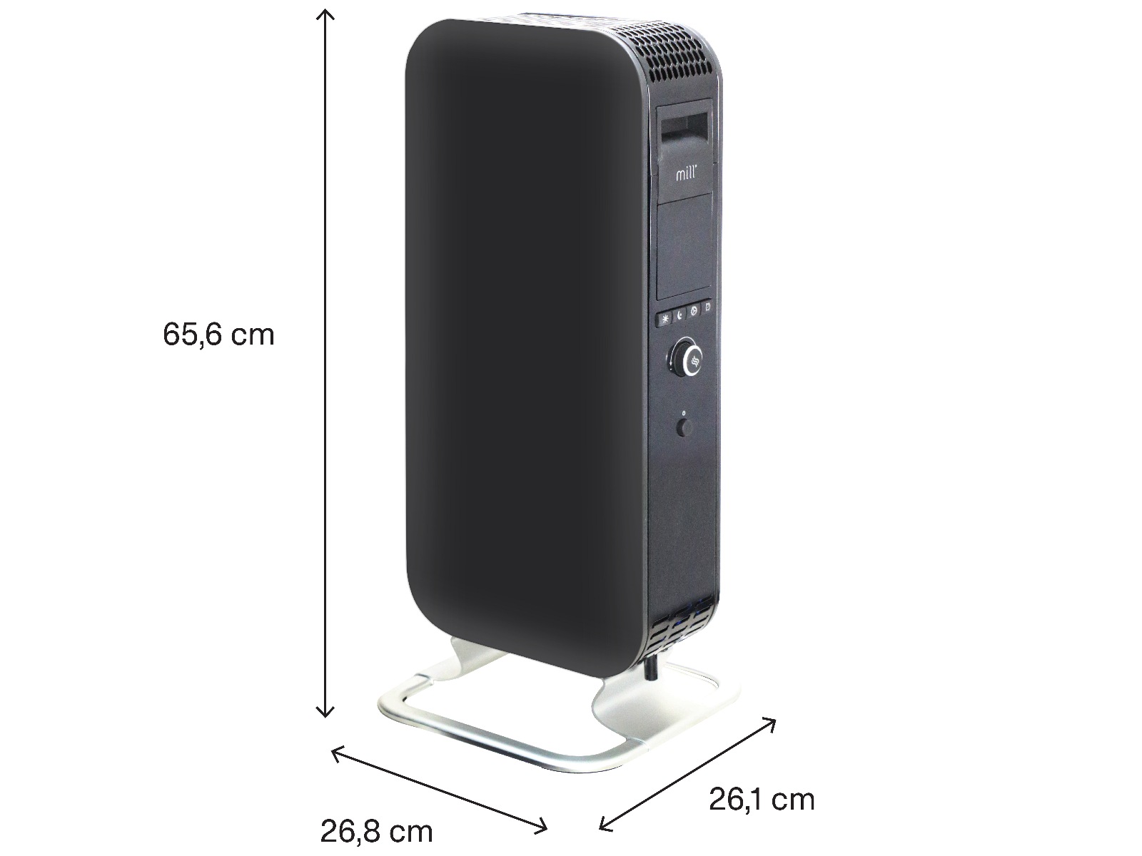 Mill Gentle Air Radiator 1000W (sort) Frittstående varmeovner