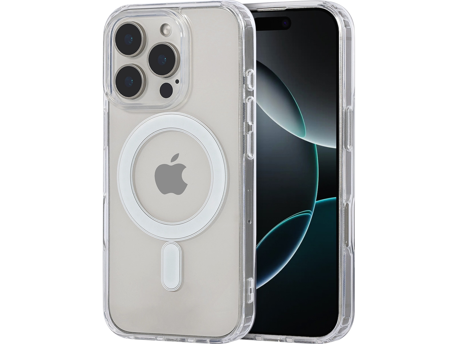 iiglo iPhone 16 Pro Magnetic Silikondeksel (gjennomsiktig) Mobildeksel