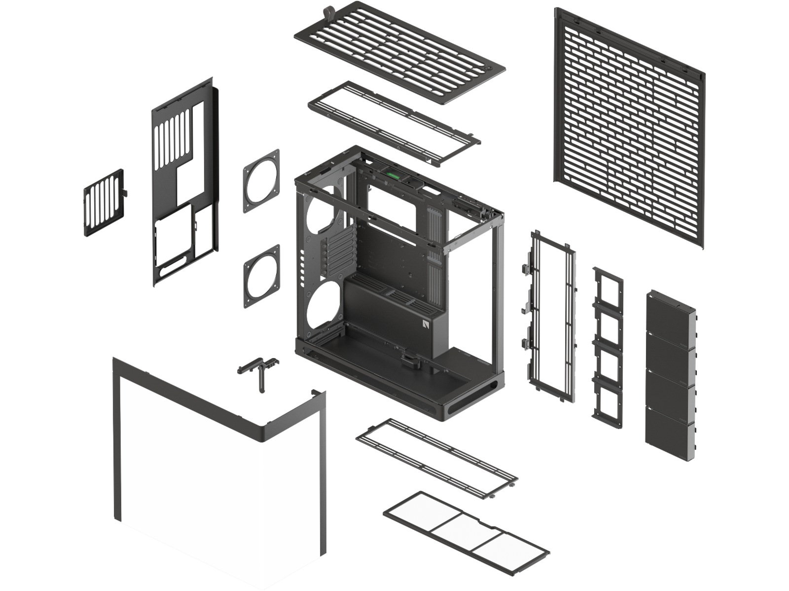 HAVN HS 420 Mid Tower (sort) Midi tower