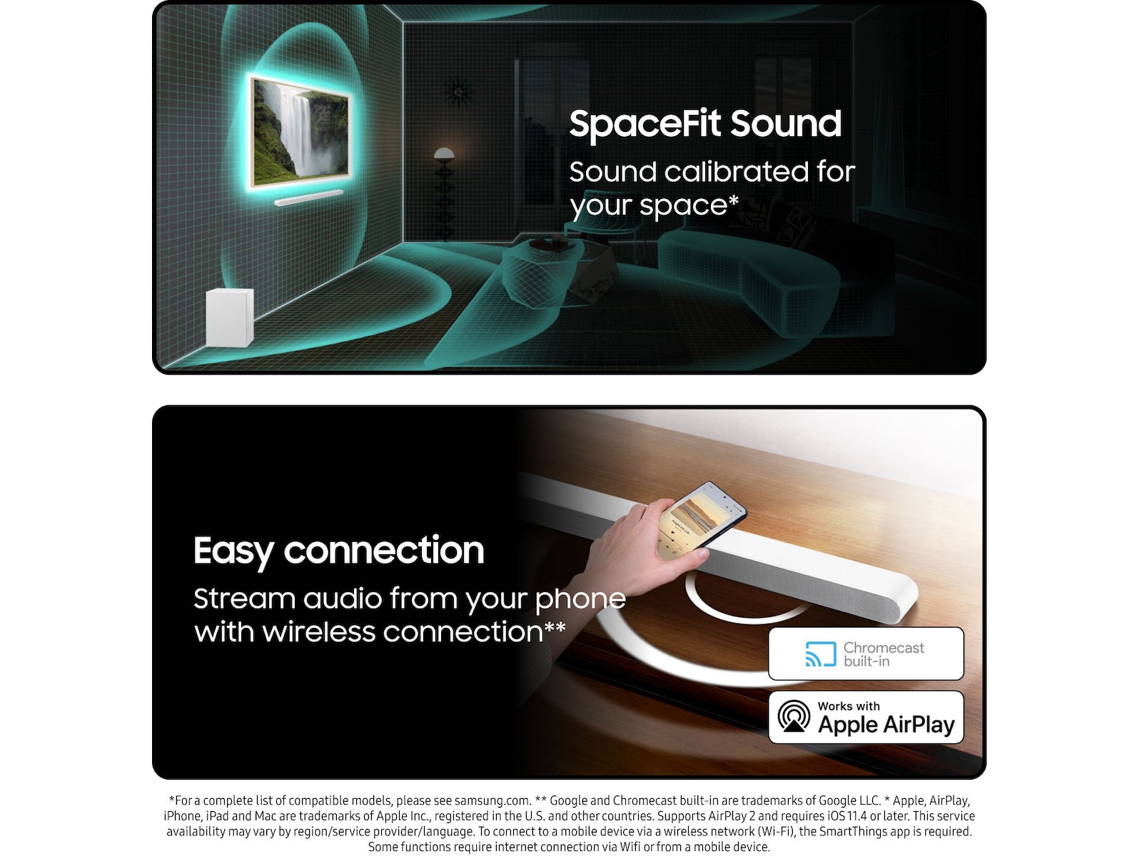Samsung HW-S711D soundbar med subwoofer (hvit) -B-Grade Demo DVD/Hi-Fi/stereo
