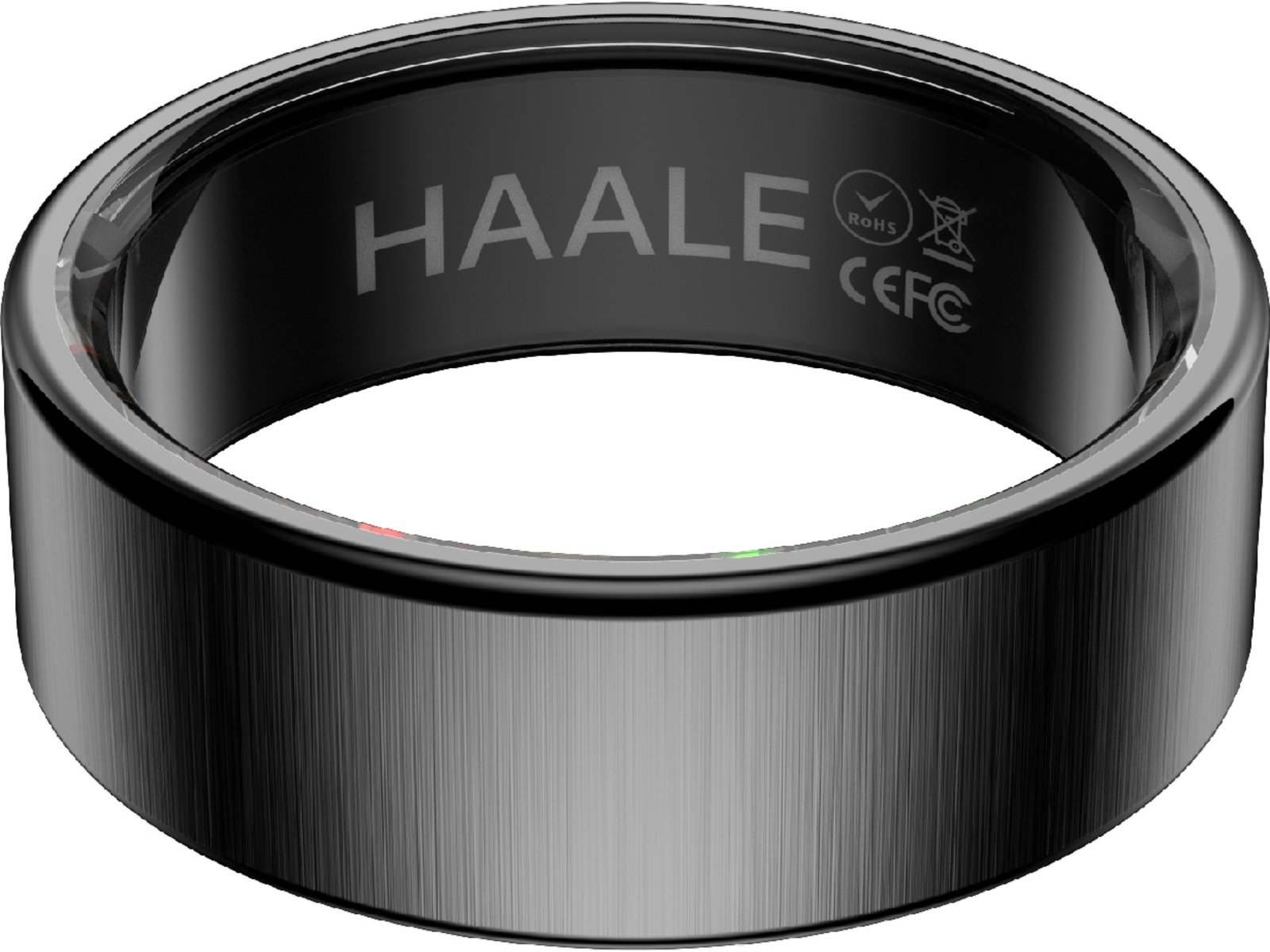 Haale II Smart Ring str. 8 (matt sort) Smart ring