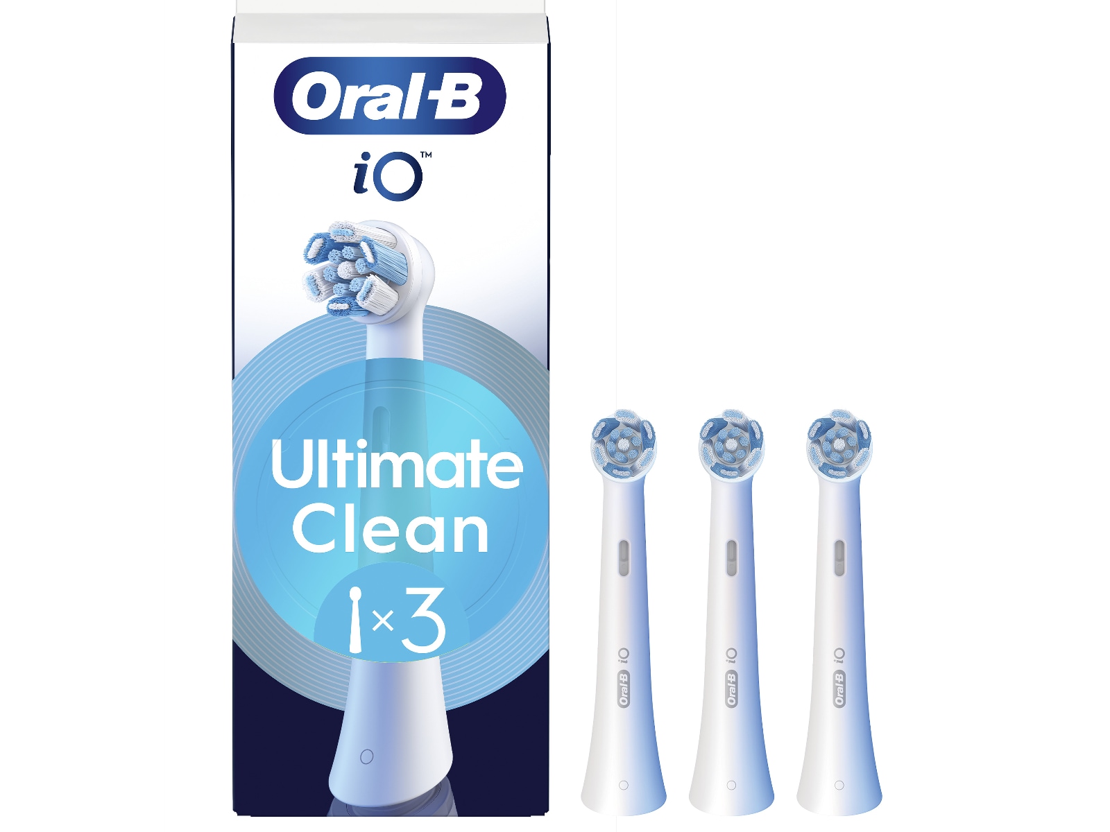 Oral-B iO Ultimate Clean Børstehoder 3 stk (hvit) Tannbørstehoder