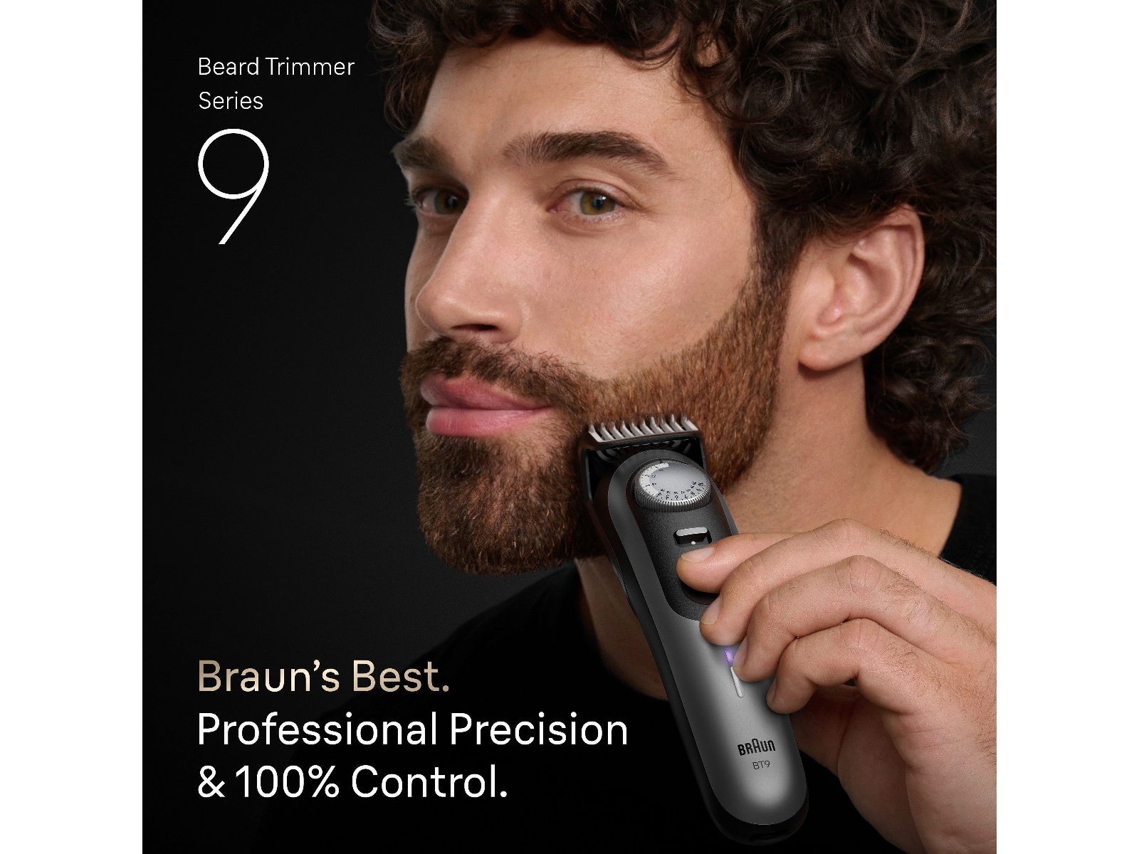 Braun Series 9 Skjeggtrimmer (krom) Barbermaskiner