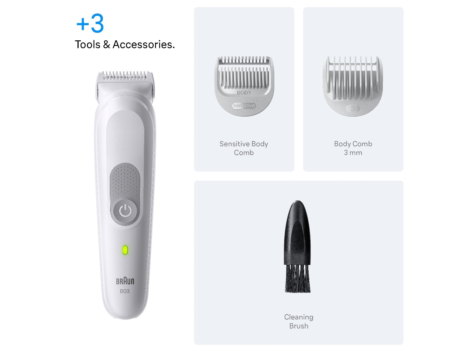 Braun Series 3 Kroppstrimmer (grå) Barbermaskiner