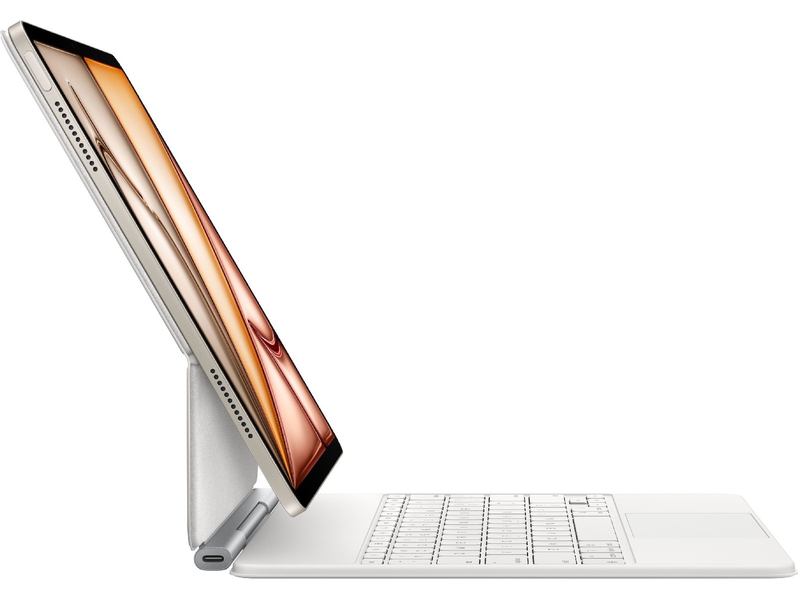 Apple iPad Air 13" Magic Keyboard (hvit) US English, tastaturdeksel, for iPad Air 13" (M2-M4)