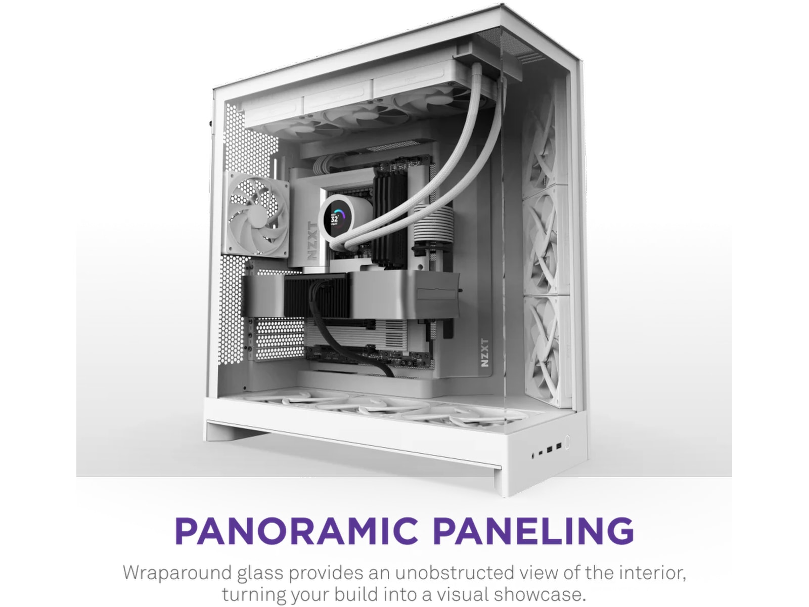 NZXT H9 Flow Mid Tower (hvit) Midi tower