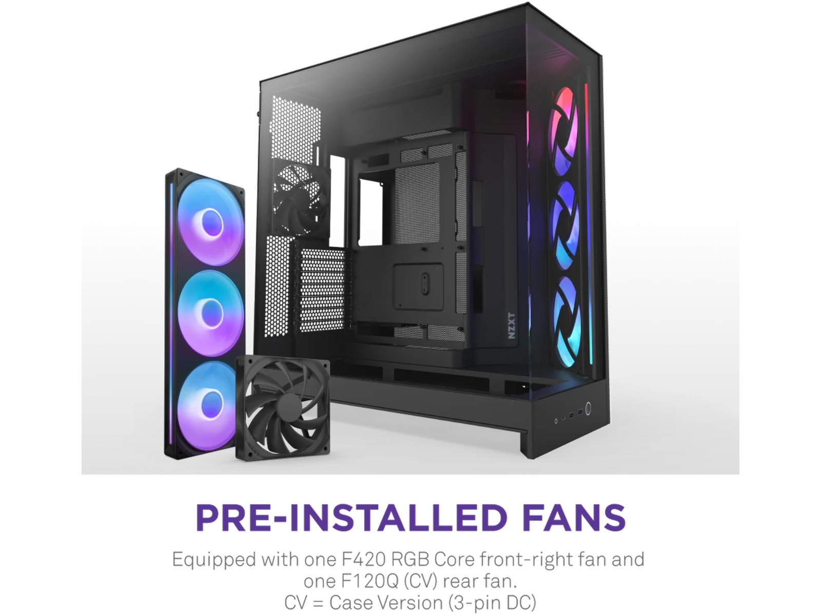 NZXT H9 Flow RGB Mid Tower (sort) Midi tower