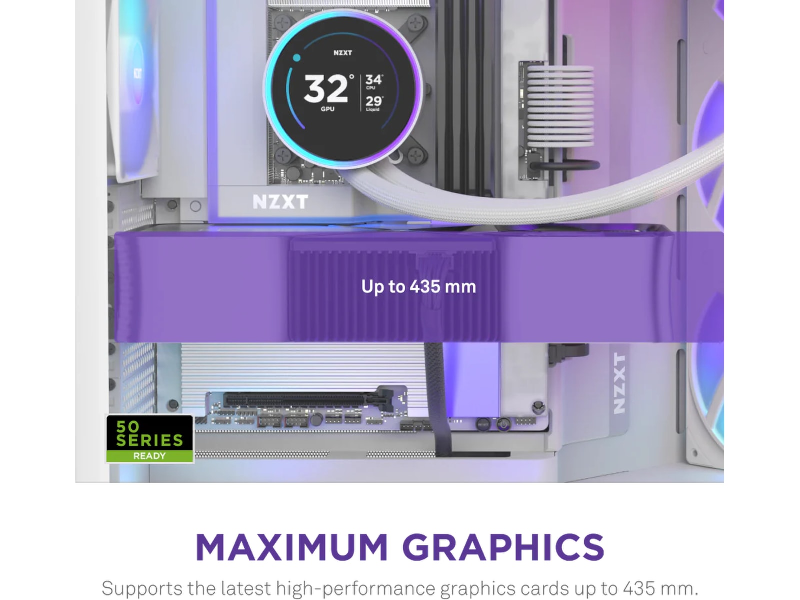NZXT H9 Flow RGB+ Mid Tower (hvit) Midi tower