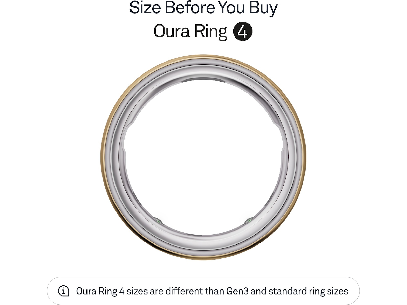Oura Ring 4 Smart Ring str. 7 (gull) -B-Grade Demo tilbehør til mobiler & klokker