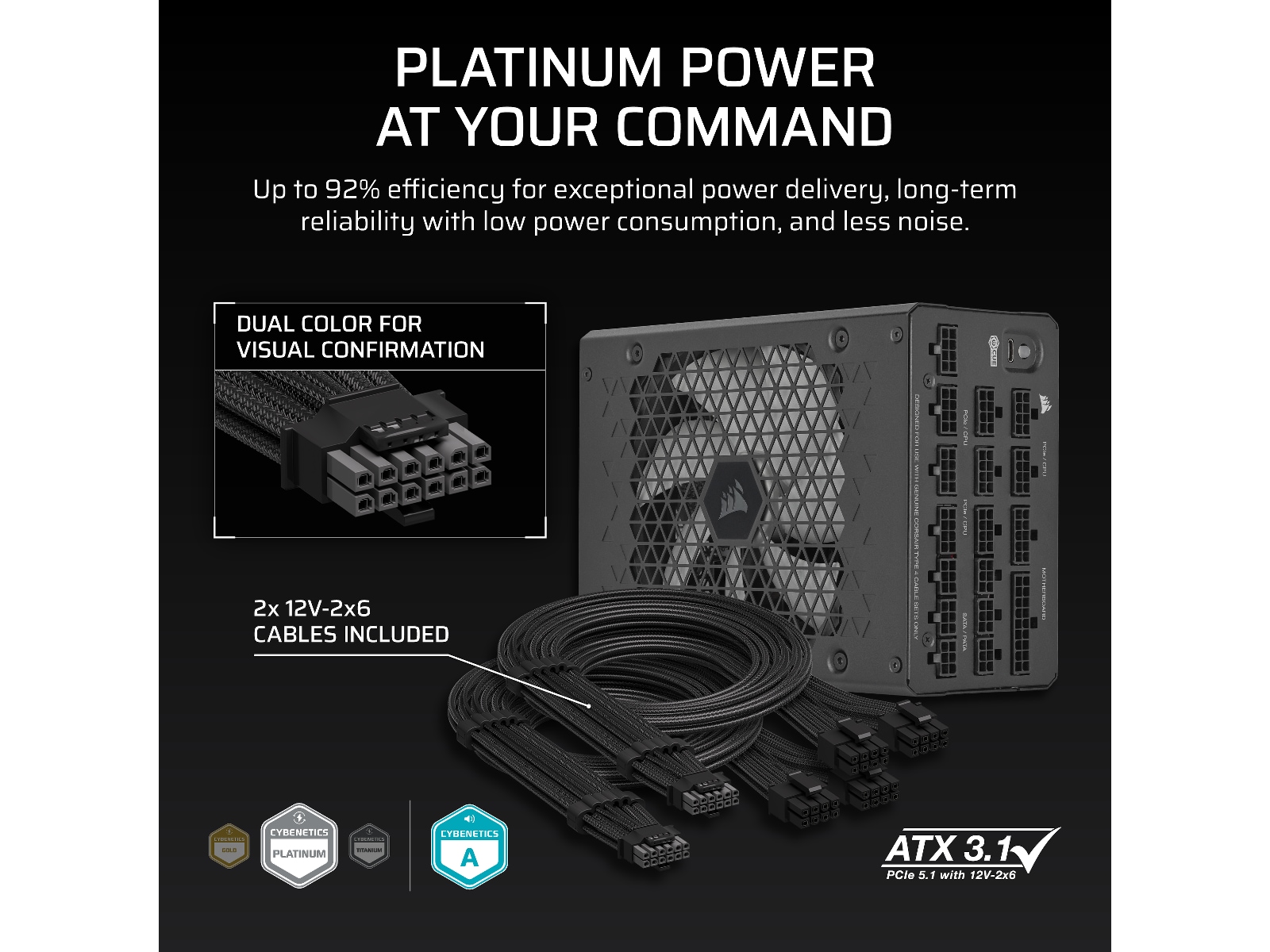 Corsair HXi Series HX1200i PSU (sort) Enheter