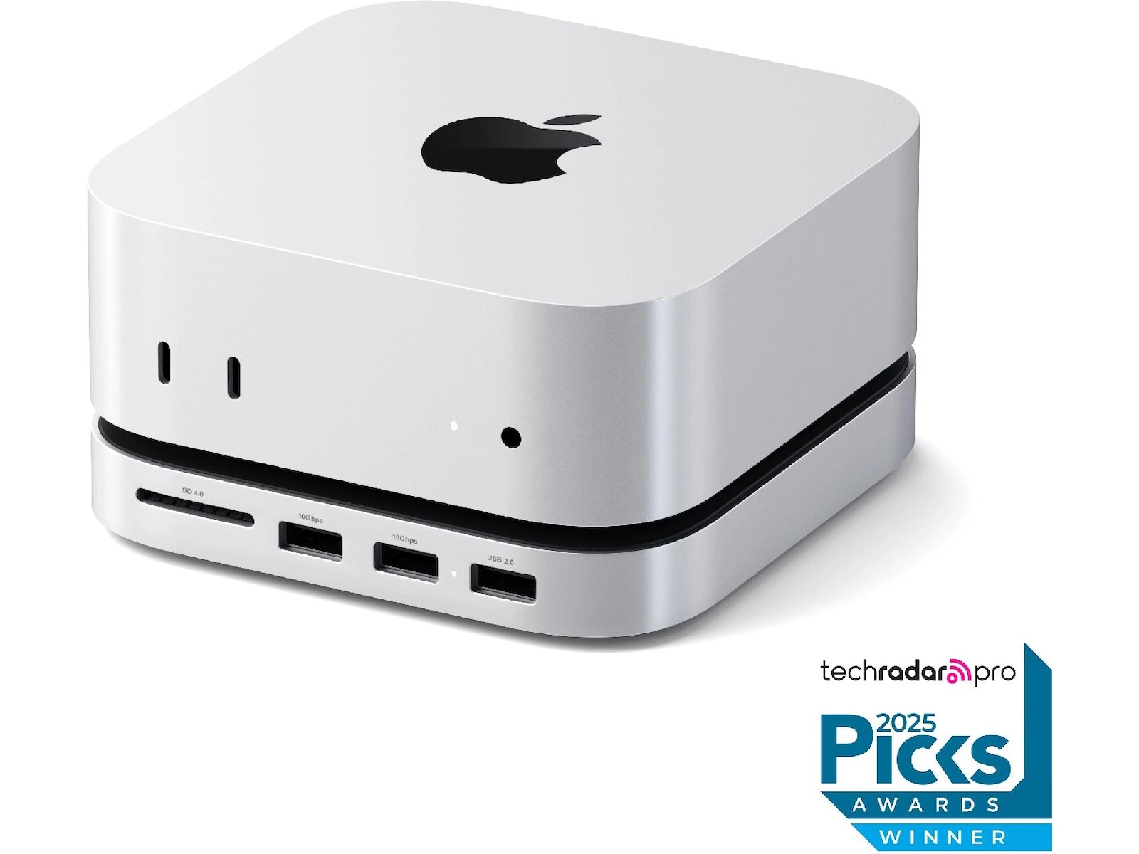 Satechi Mac Mini M4 Stand & Hub (sølv) Dockingstasjon & USB-HUB