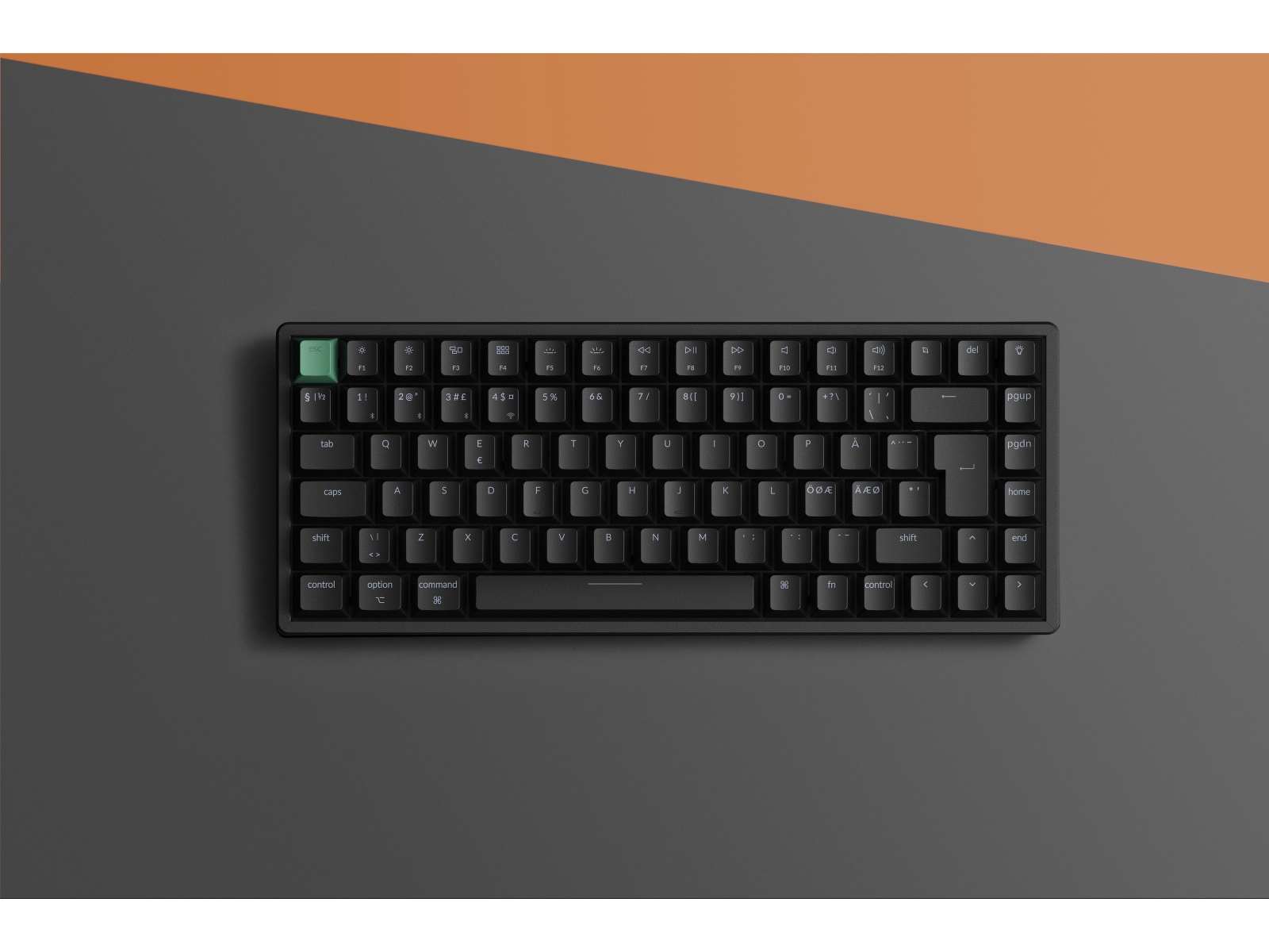 Keychron K2 HE QMK trådløst gamingtastatur (sort) -B-Grade Demo tastatur
