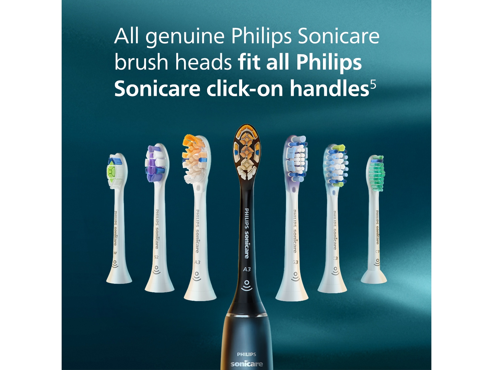Philips Sonicare C3 Premium Plack Defence børstehoder (4+1, sort) Tannbørstehoder