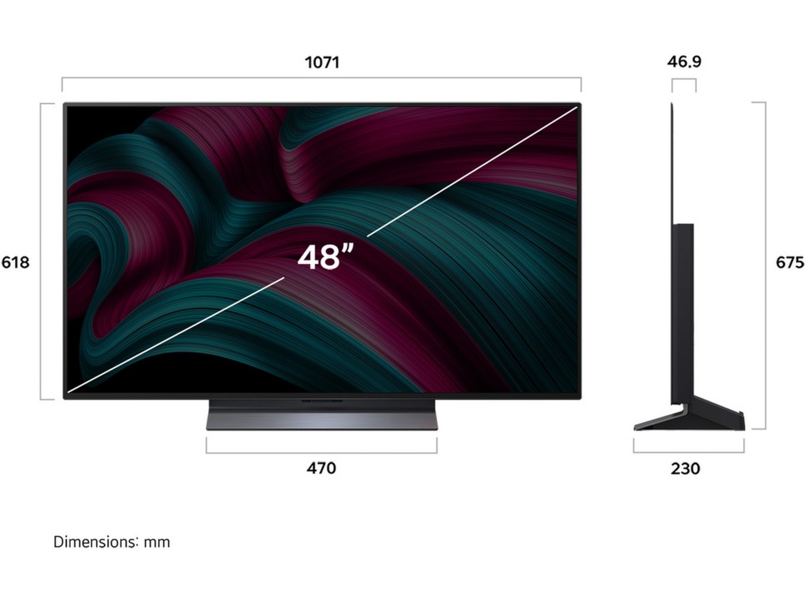 LG 48" C5 AI 4K OLED Smart TV (2025) 20 - 49 tommer TV