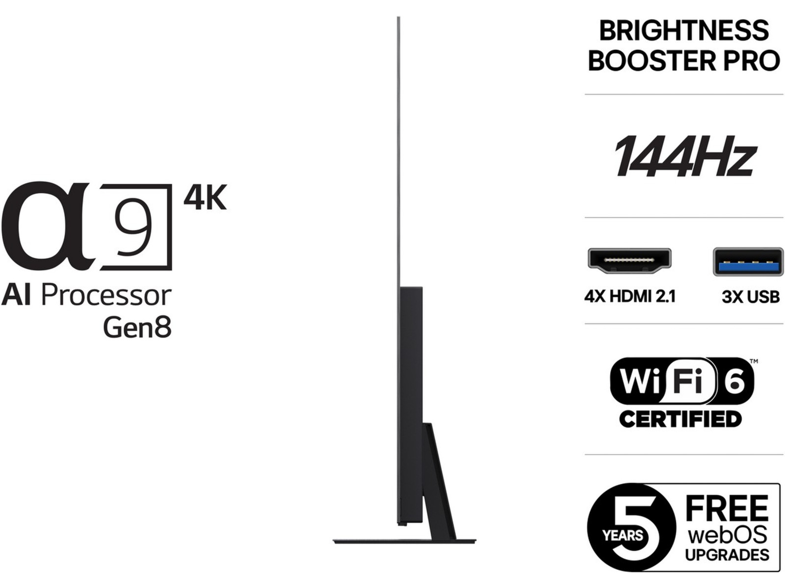LG 83" C5 AI 4K OLED Smart TV (2025) Over 80 tommer TV