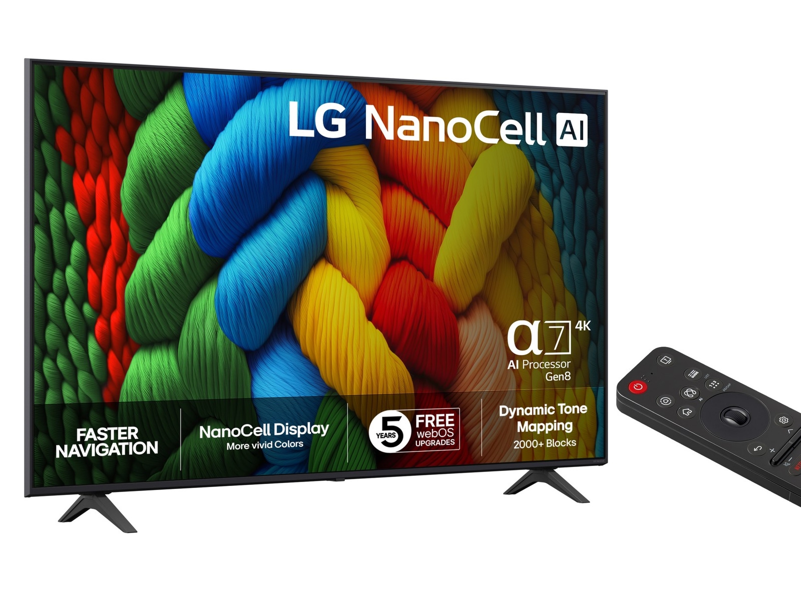 LG 65" NANO80 AI 4K NanoCell Smart TV (2025) 60 - 69 tommer TV