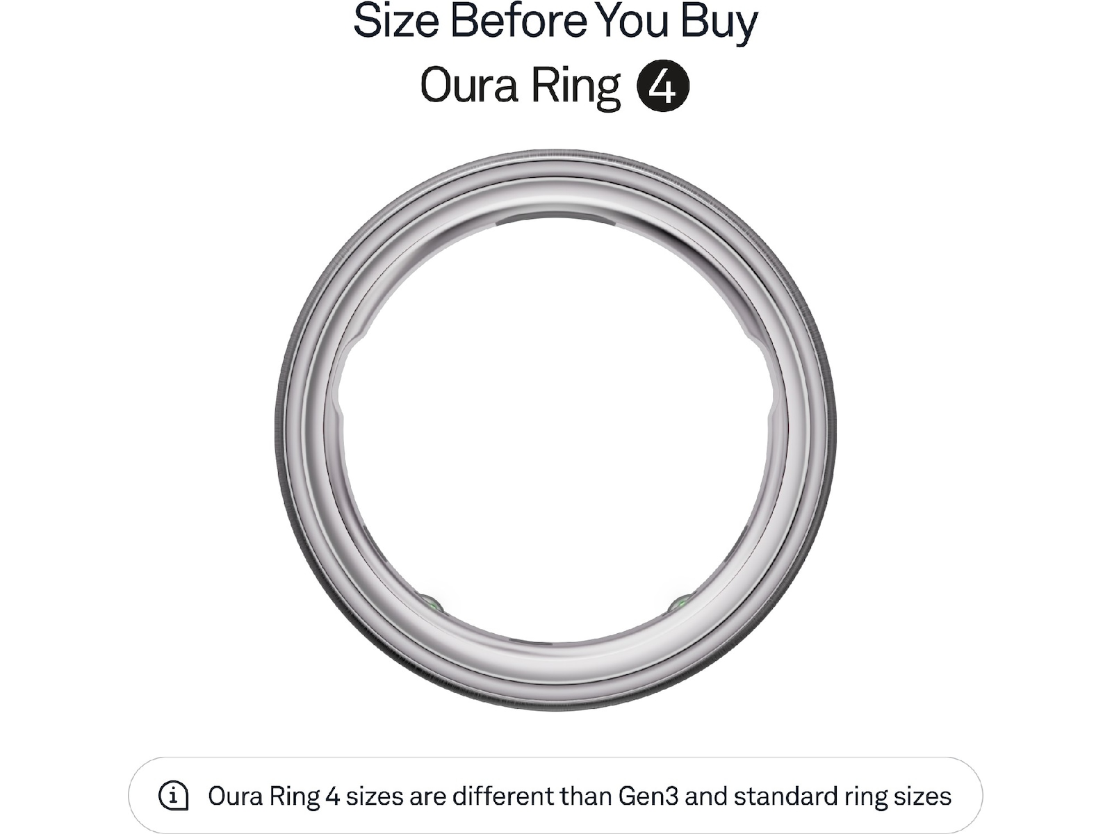 Oura Ring 4 Smart Ring str. 9 (børstet sølv) -B-Grade Demo tilbehør til mobiler & klokker