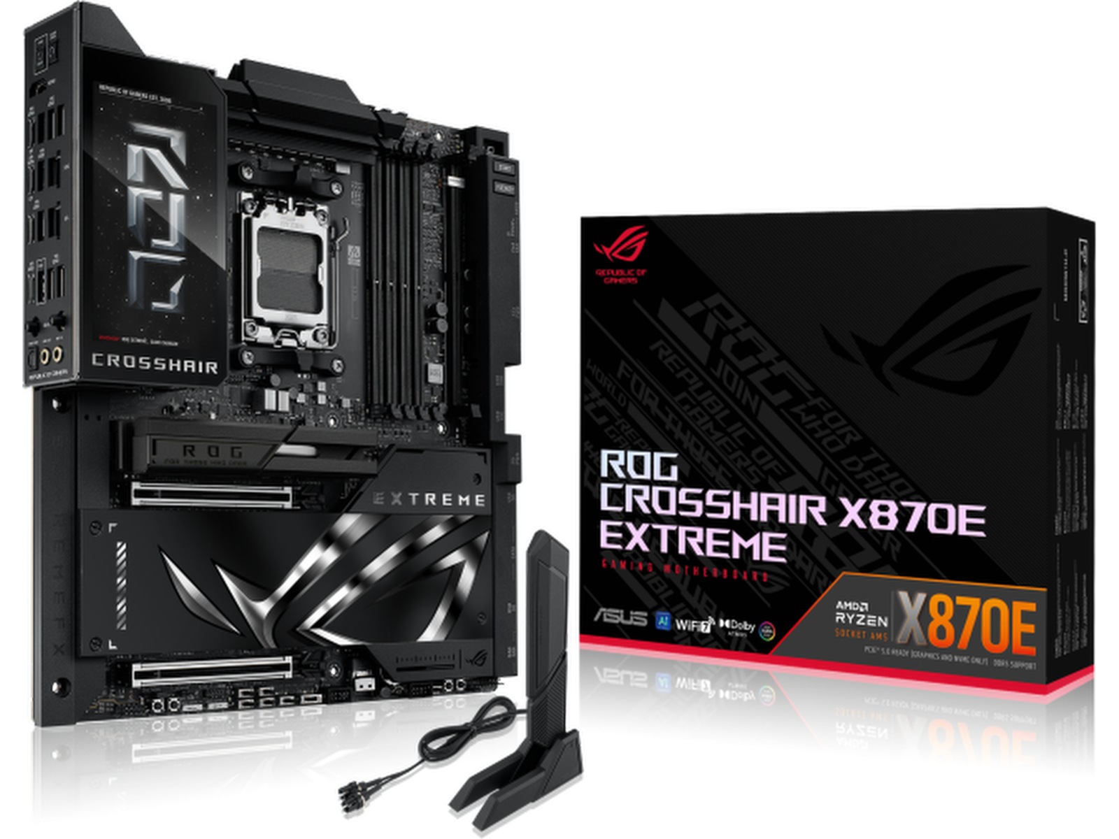 Asus ROG Crosshair X870E Extreme Hovedkort AM5, E-ATX, DDR5, 2x PCIe 5.0, 5x M.2