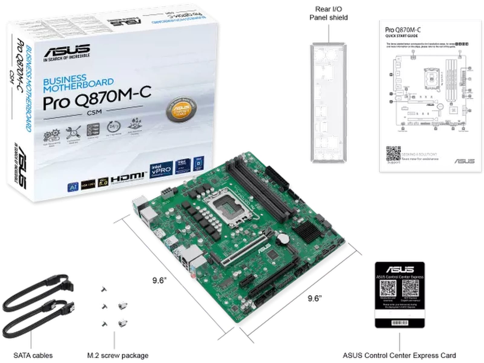 ASUS Pro Q870M-C-CSM Hovedkort Intel Socket