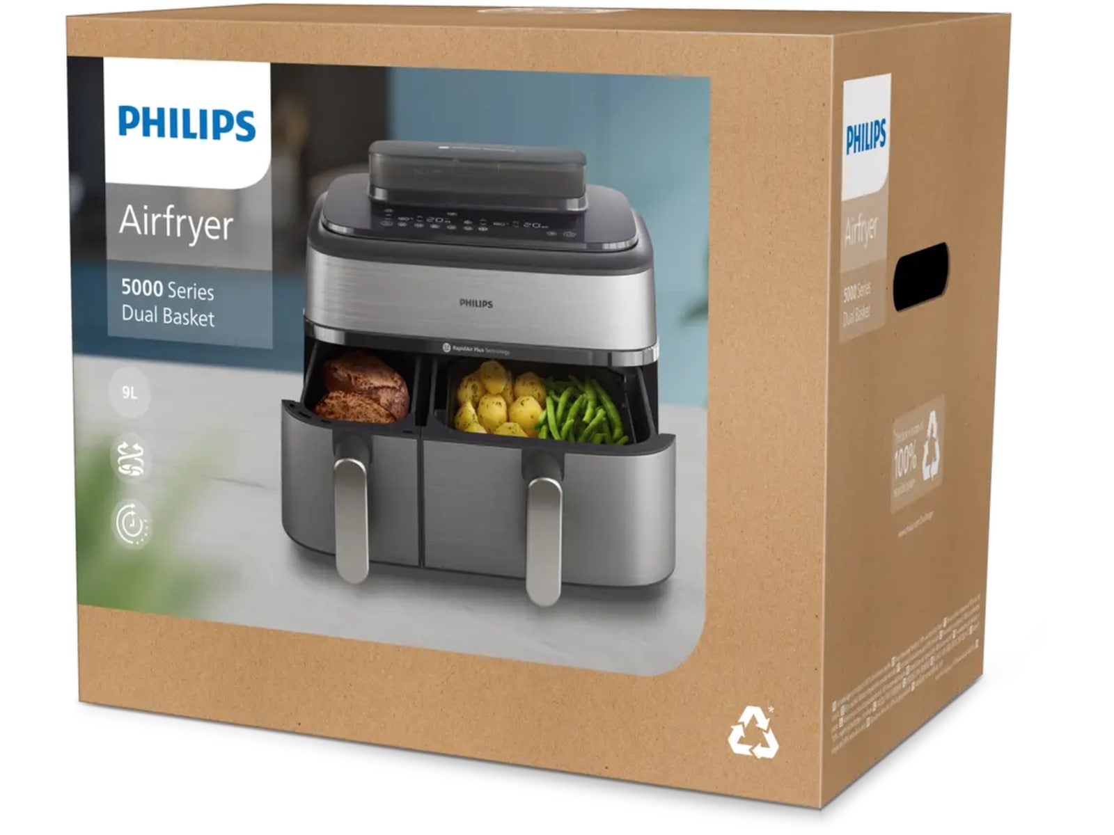 Philips Airfryer 5000 Series Dual Basket Airfryer